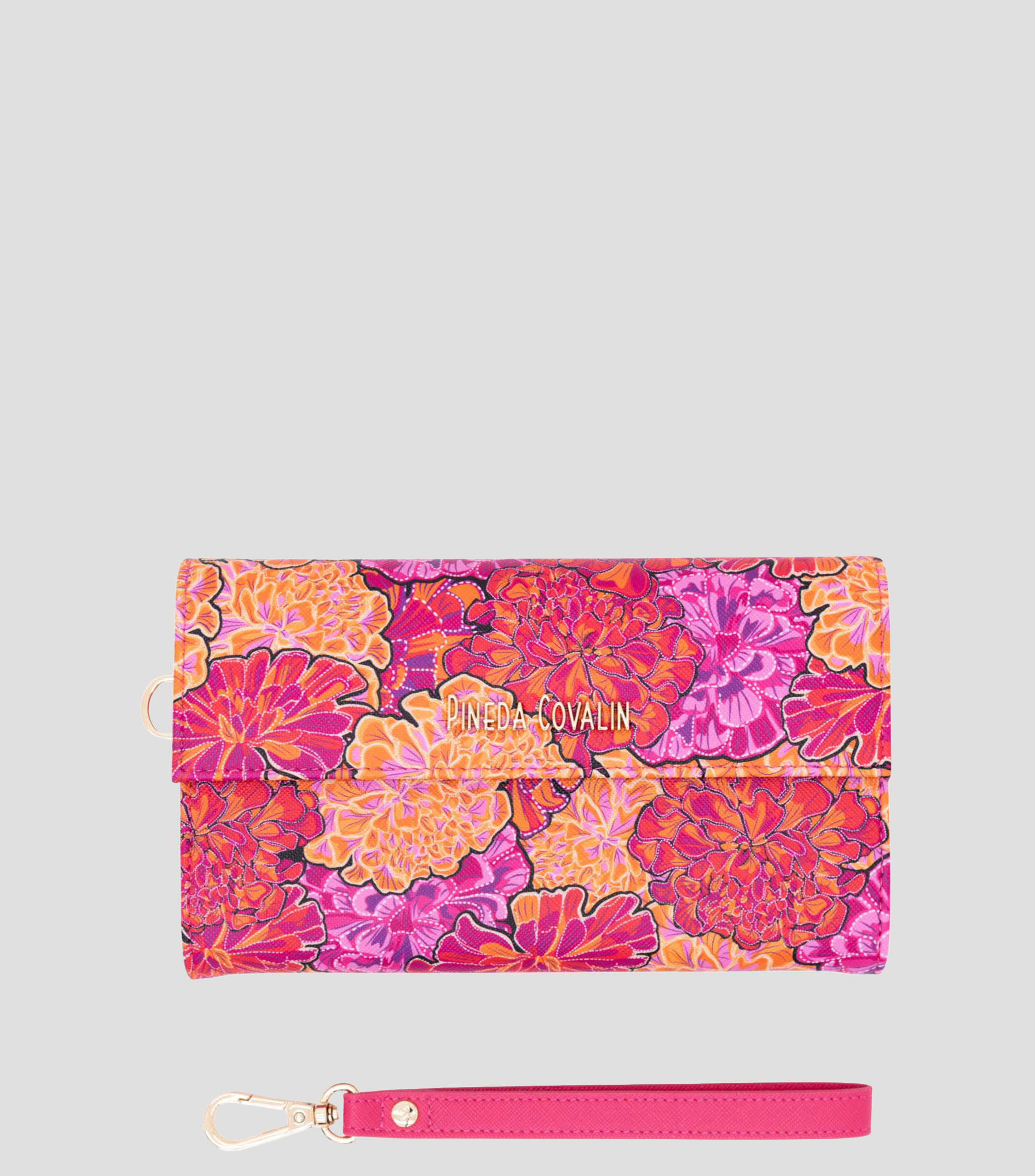 Bolsa wristlet Cempasúchil estampado Mujer