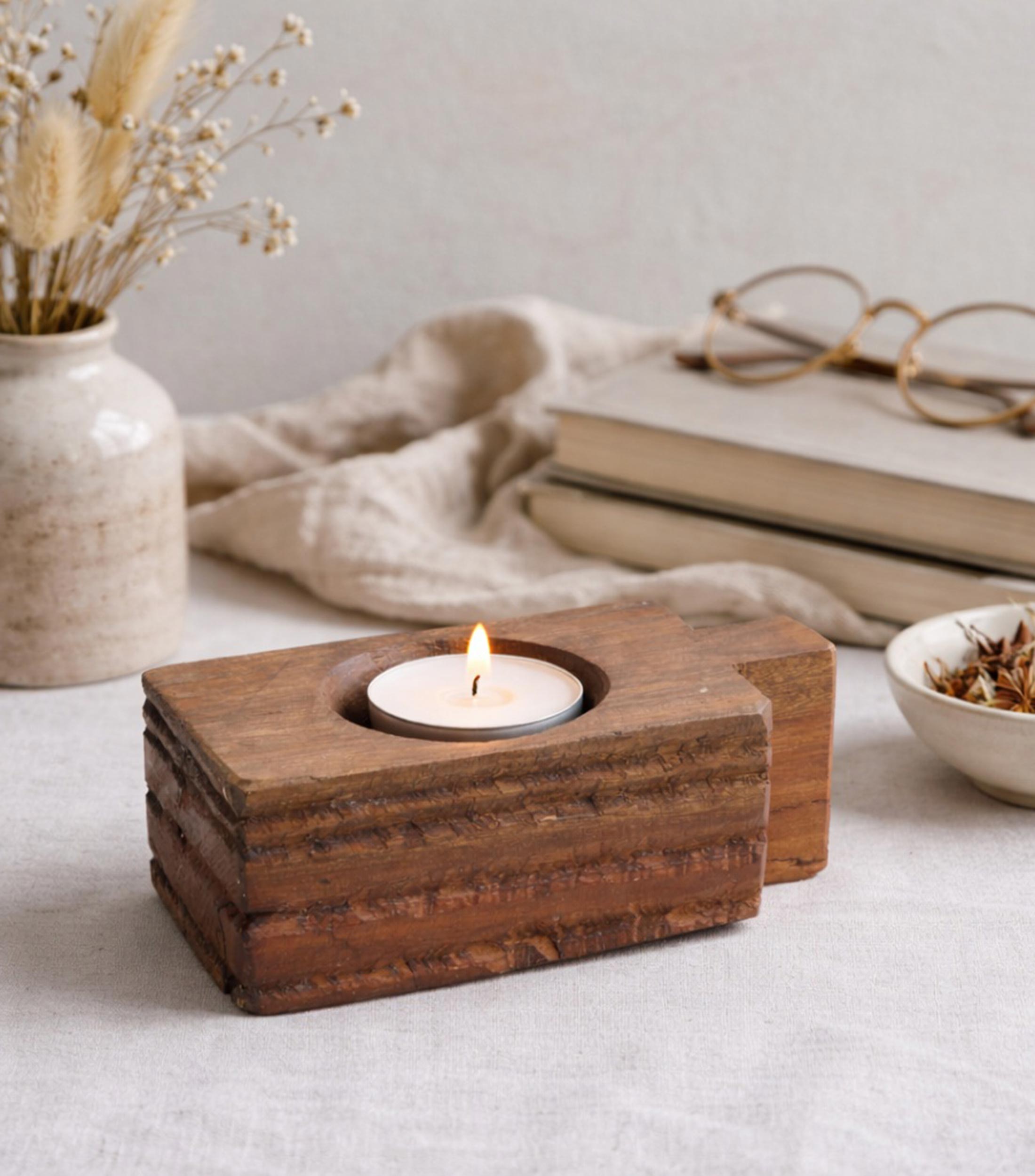 Caja decorativa en madera recuperada