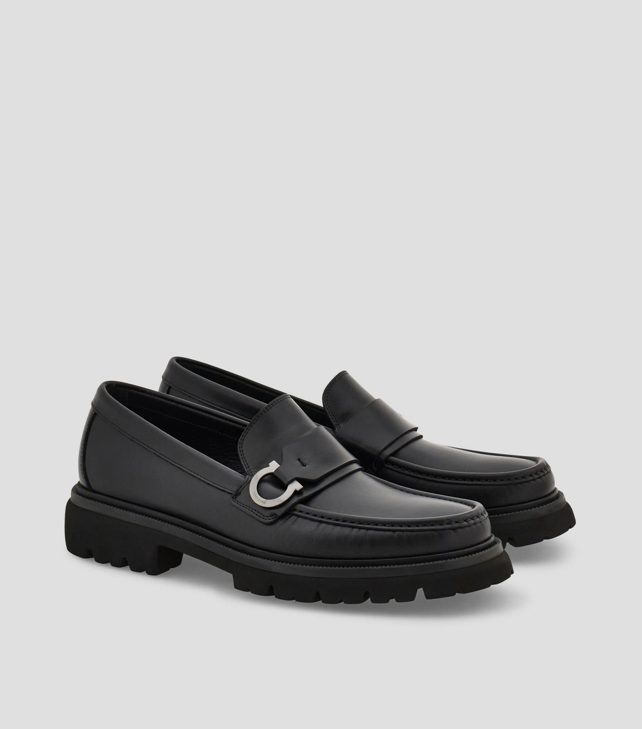 Mocasines con adorno Gancini Hombre