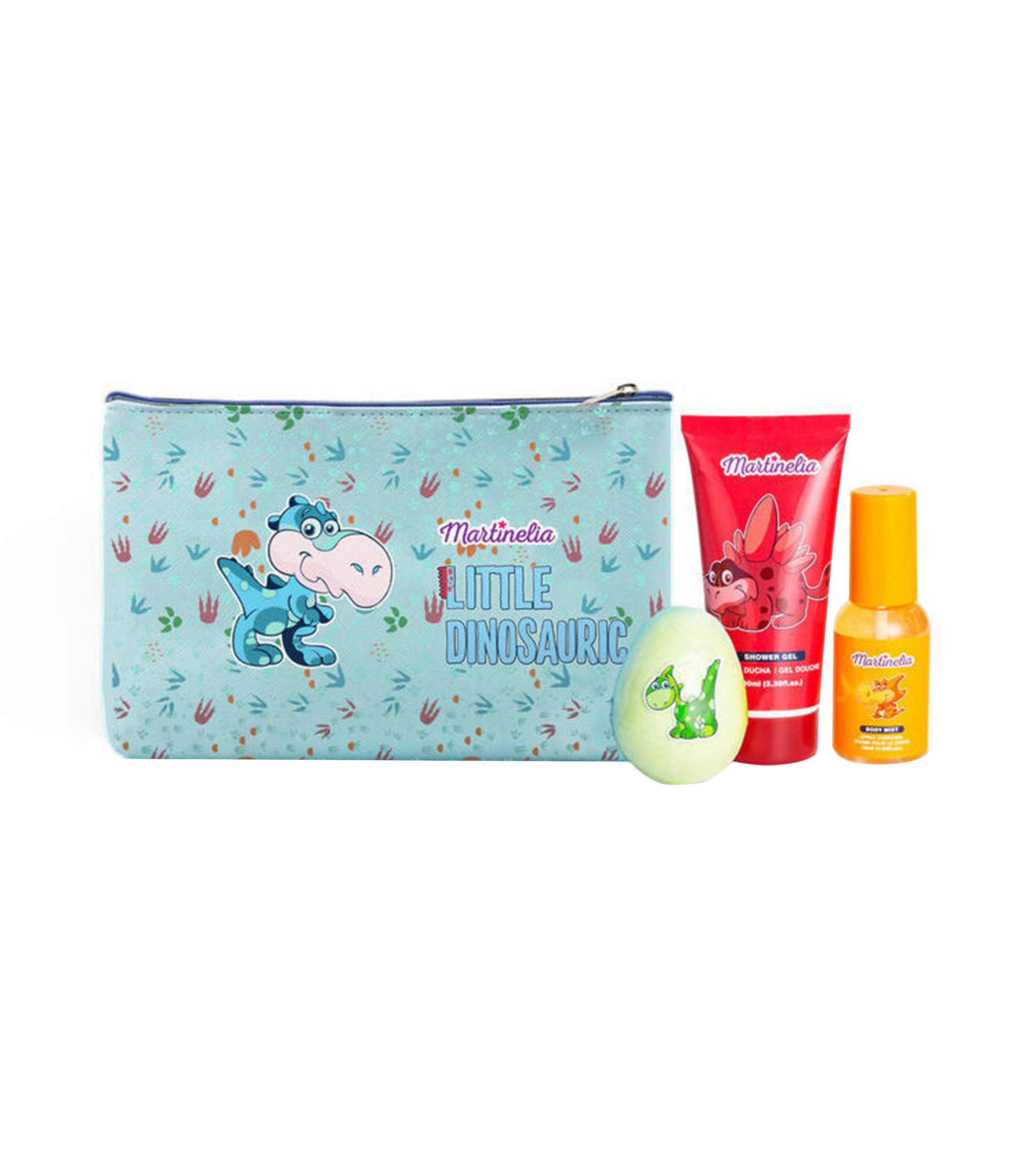 Set 4 piezas para ducha Little Dinosauric Niño