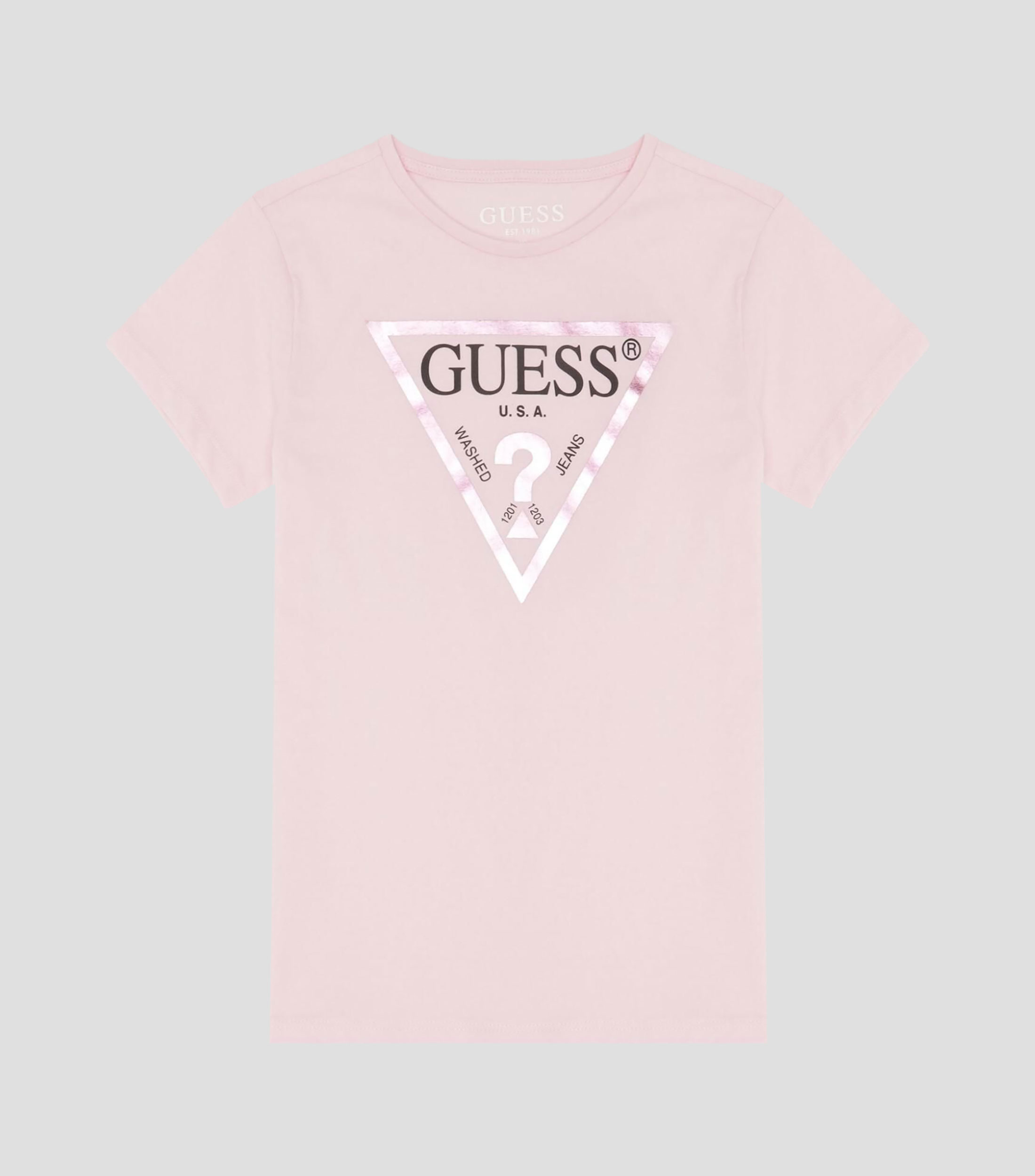 Playera cuello redondo manga corta estampada Niña