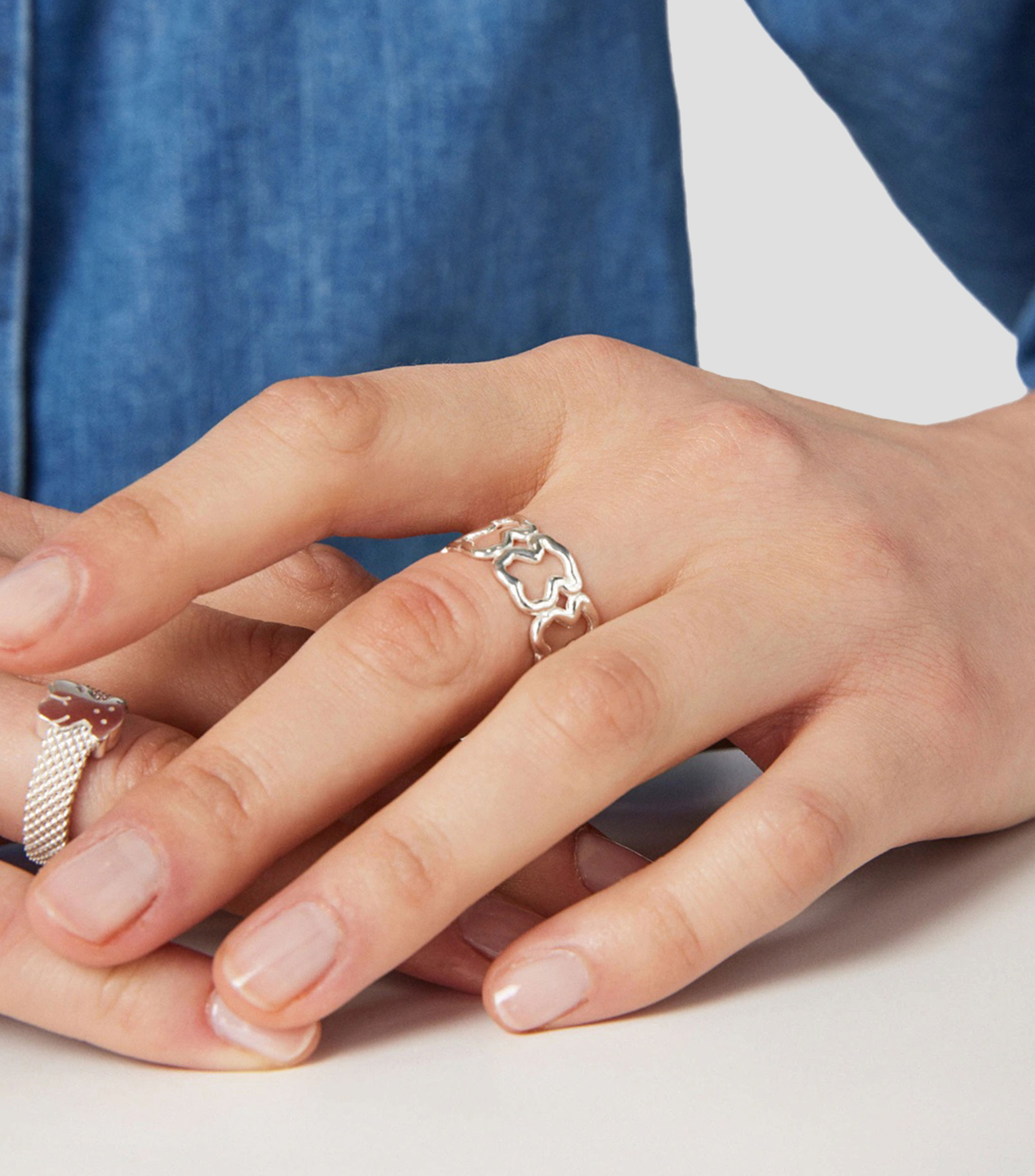 Anillo en plata 0.925 New Carrusel con osos Mujer Talla: 12