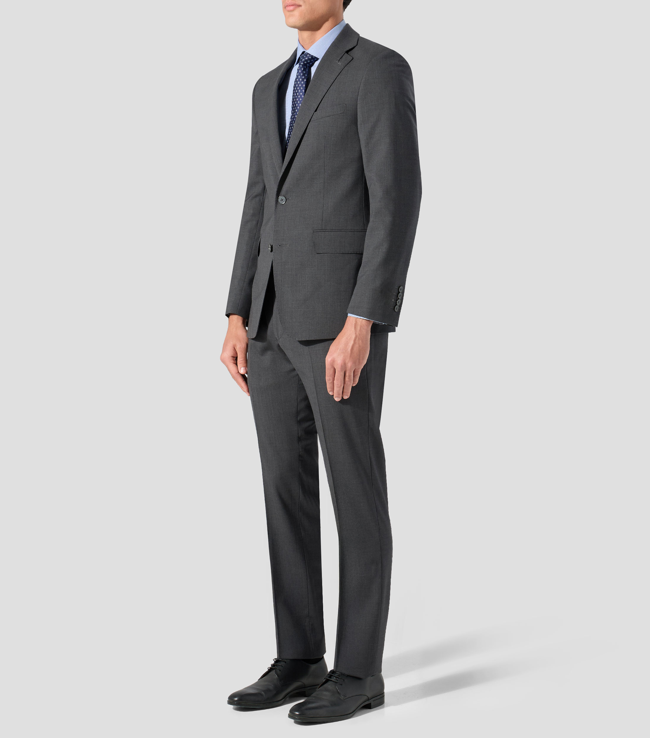 Traje de corte regular liso Hombre