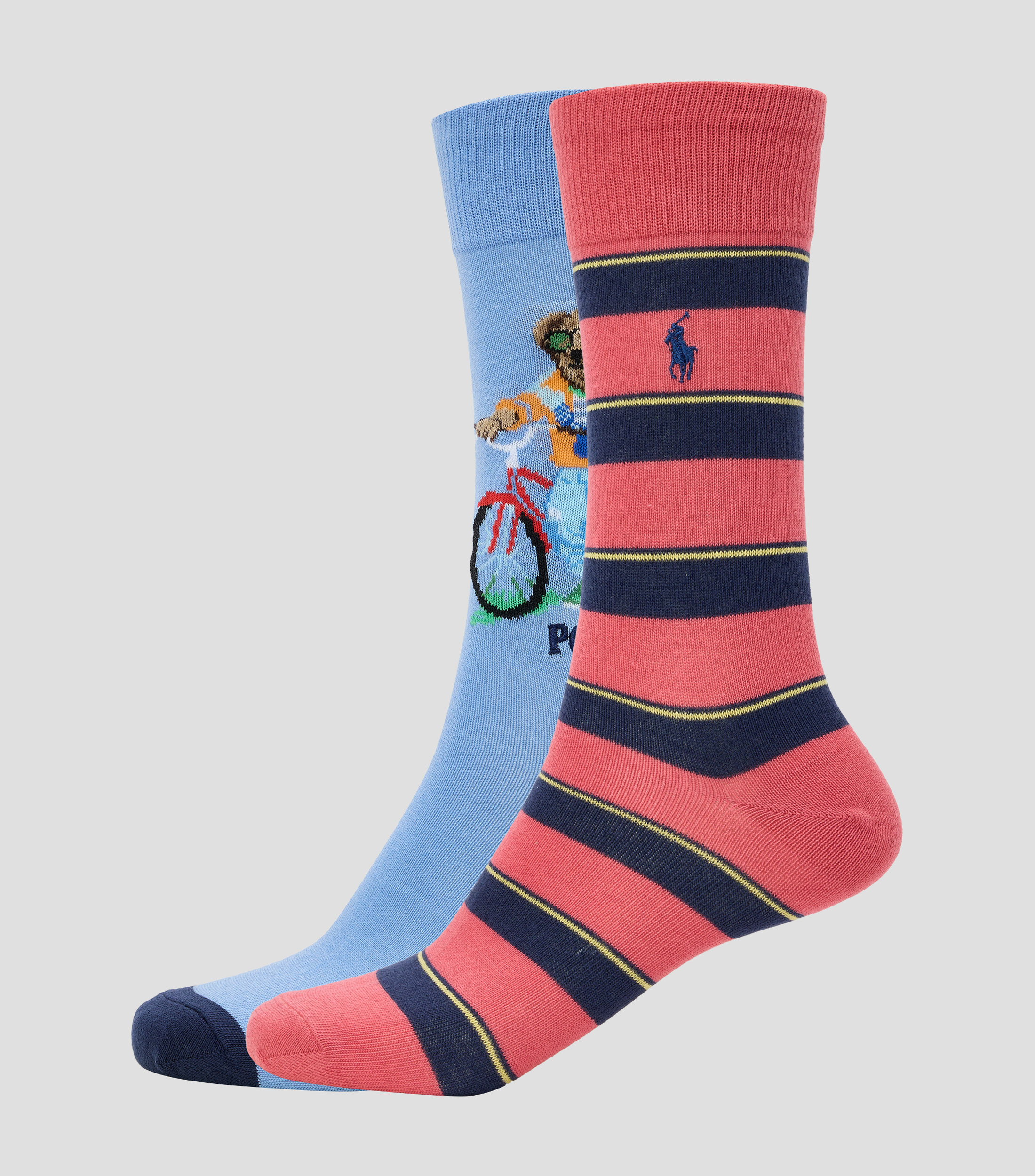 Set 2 calcetines crew estampados Hombre