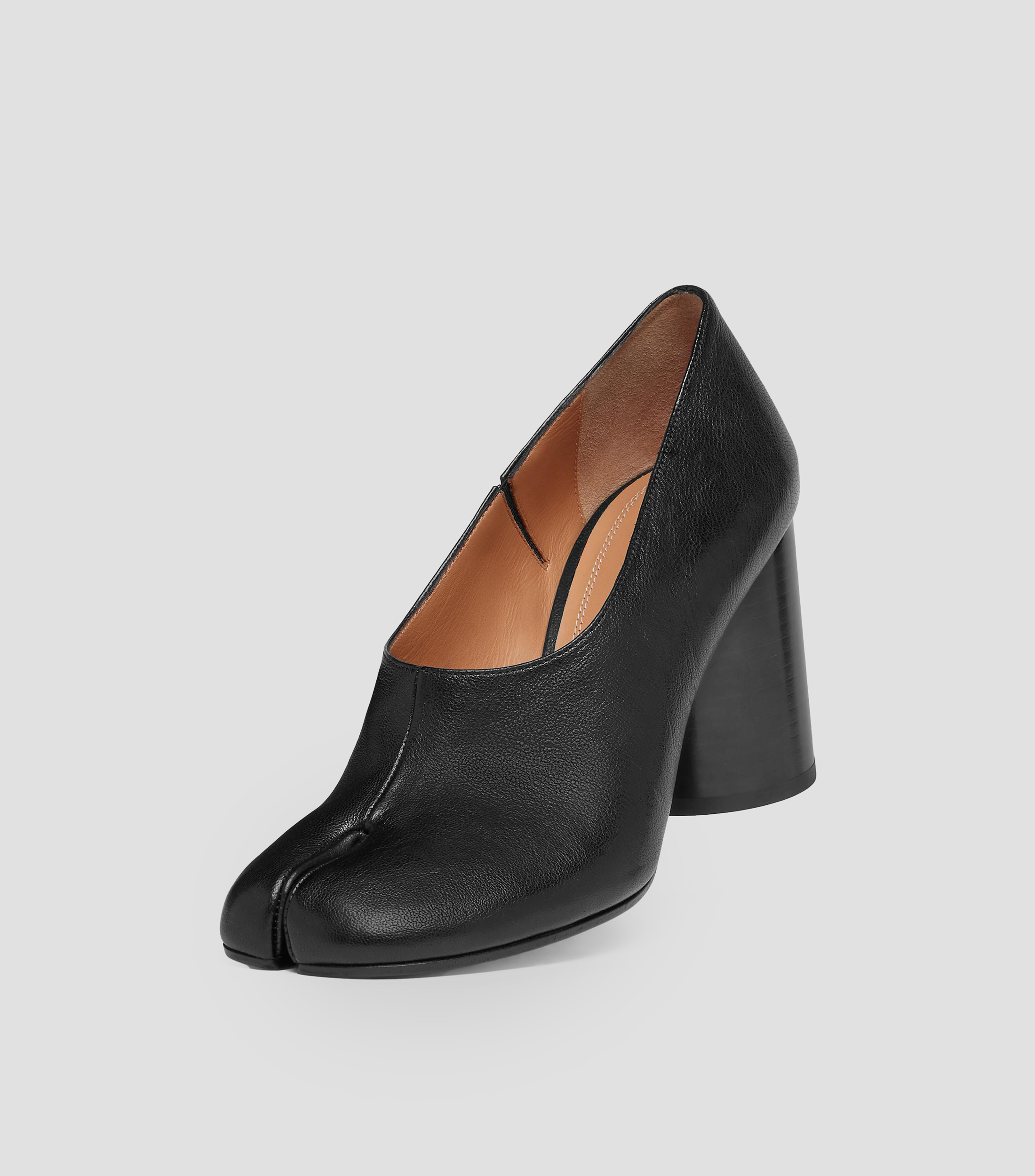 Zapatos de salón con tacón alto y ancho Tabi en piel Mujer