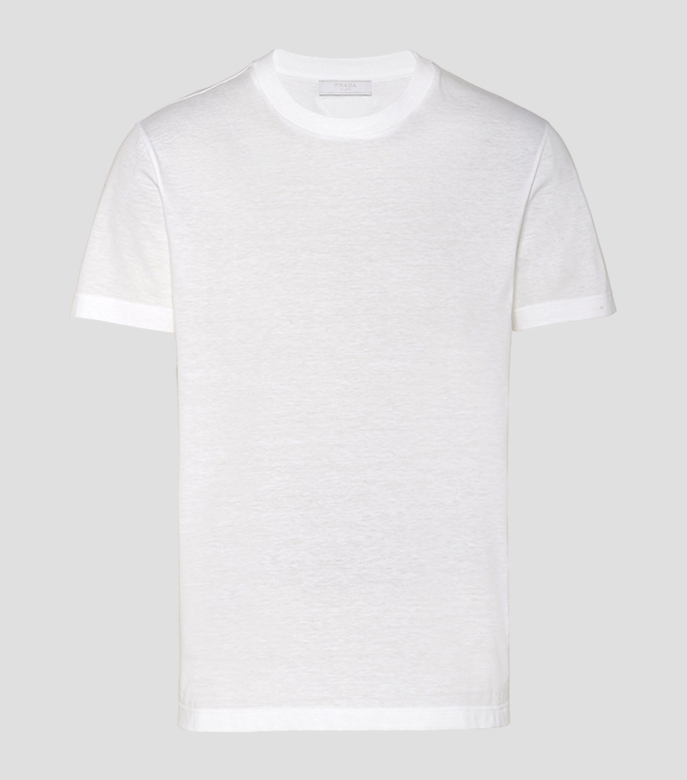 Playera de cuello redondo con manga corta lisa Hombre