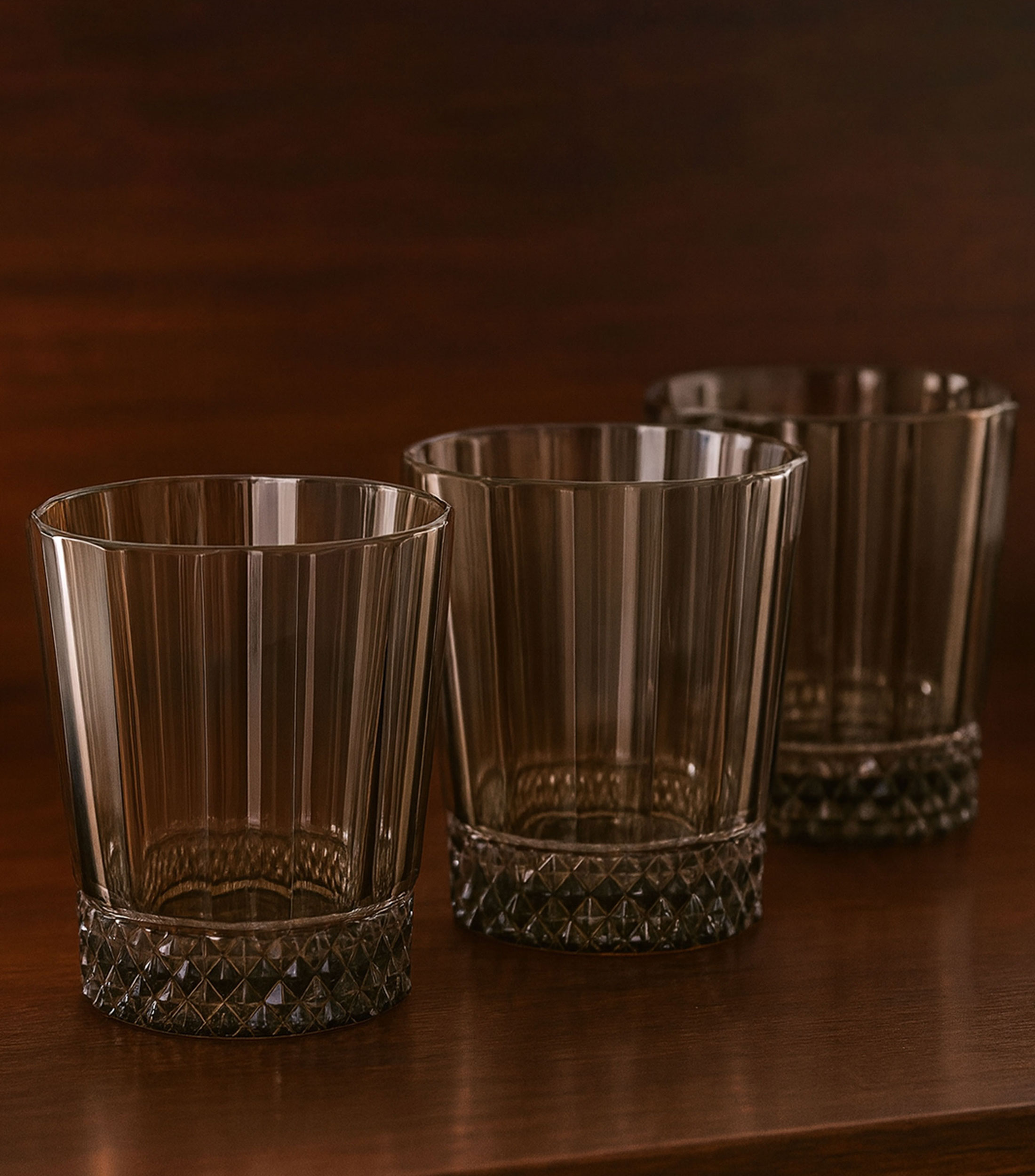 Set 4 Vasos para Agua Ópera Smoke