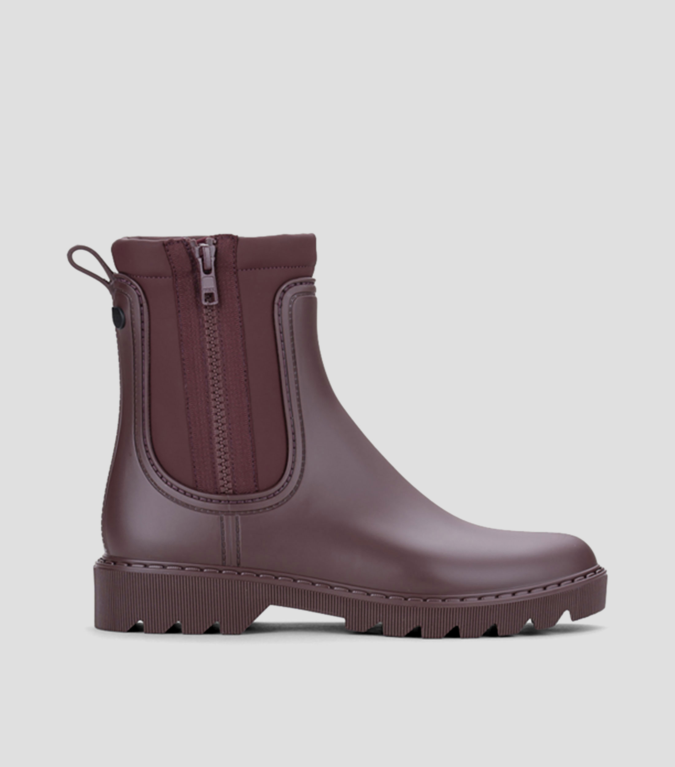 Botas para lluvia cortas Chloe con tacón cuadrado Mujer