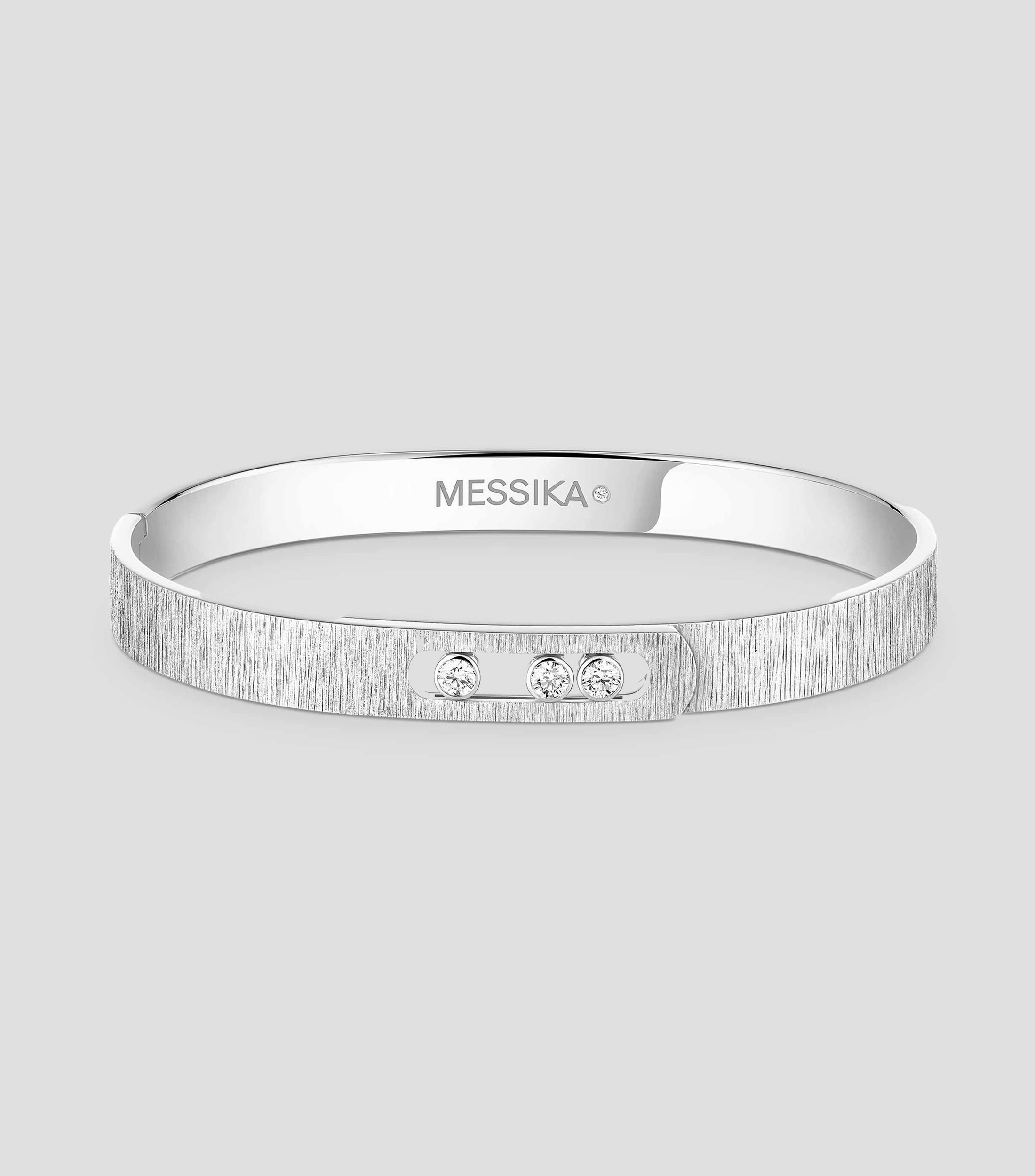 Brazalete en oro blanco de 18 kilates con diamantes Move Noa Mujer
