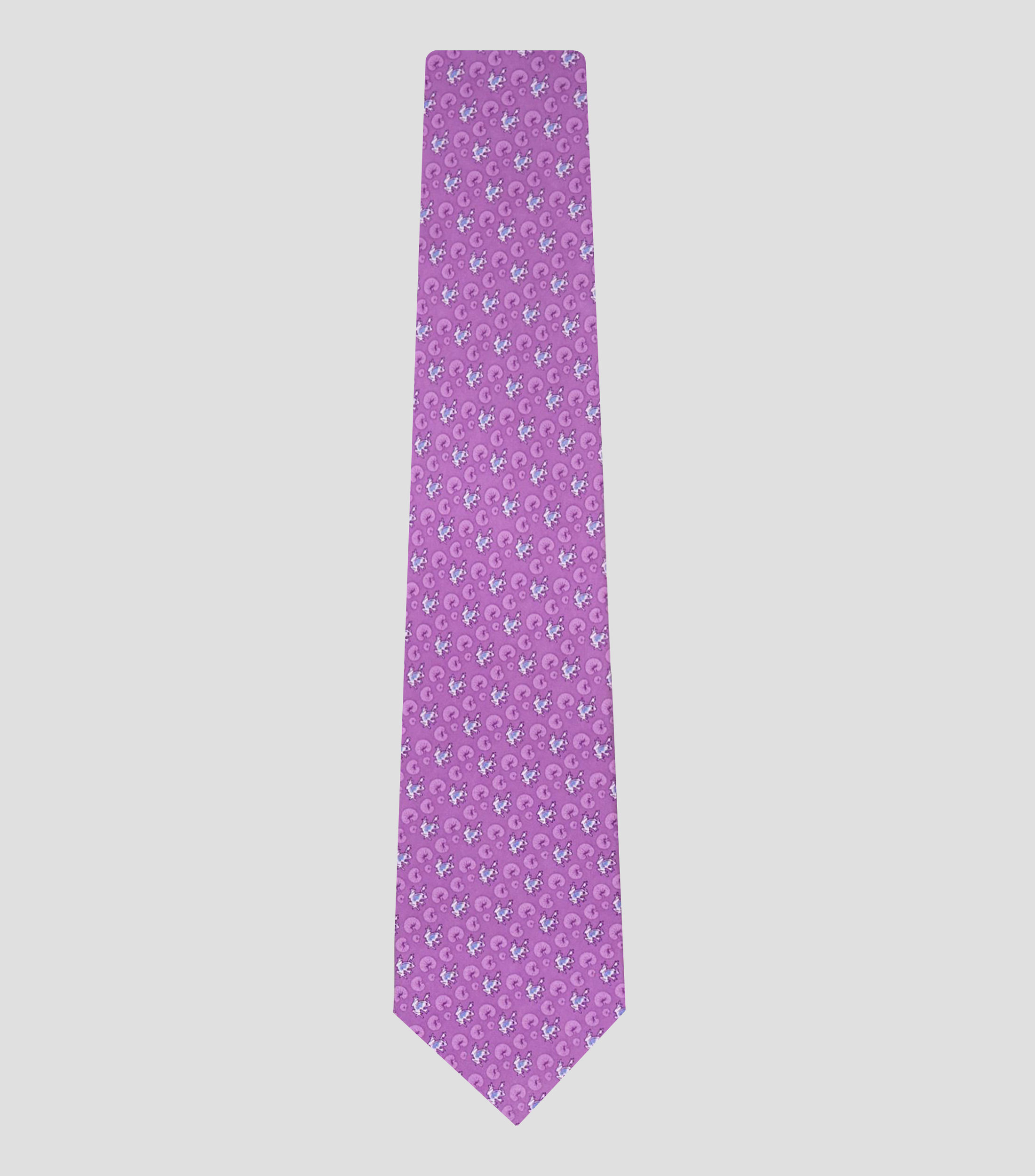 Corbata ancha de seda estampada