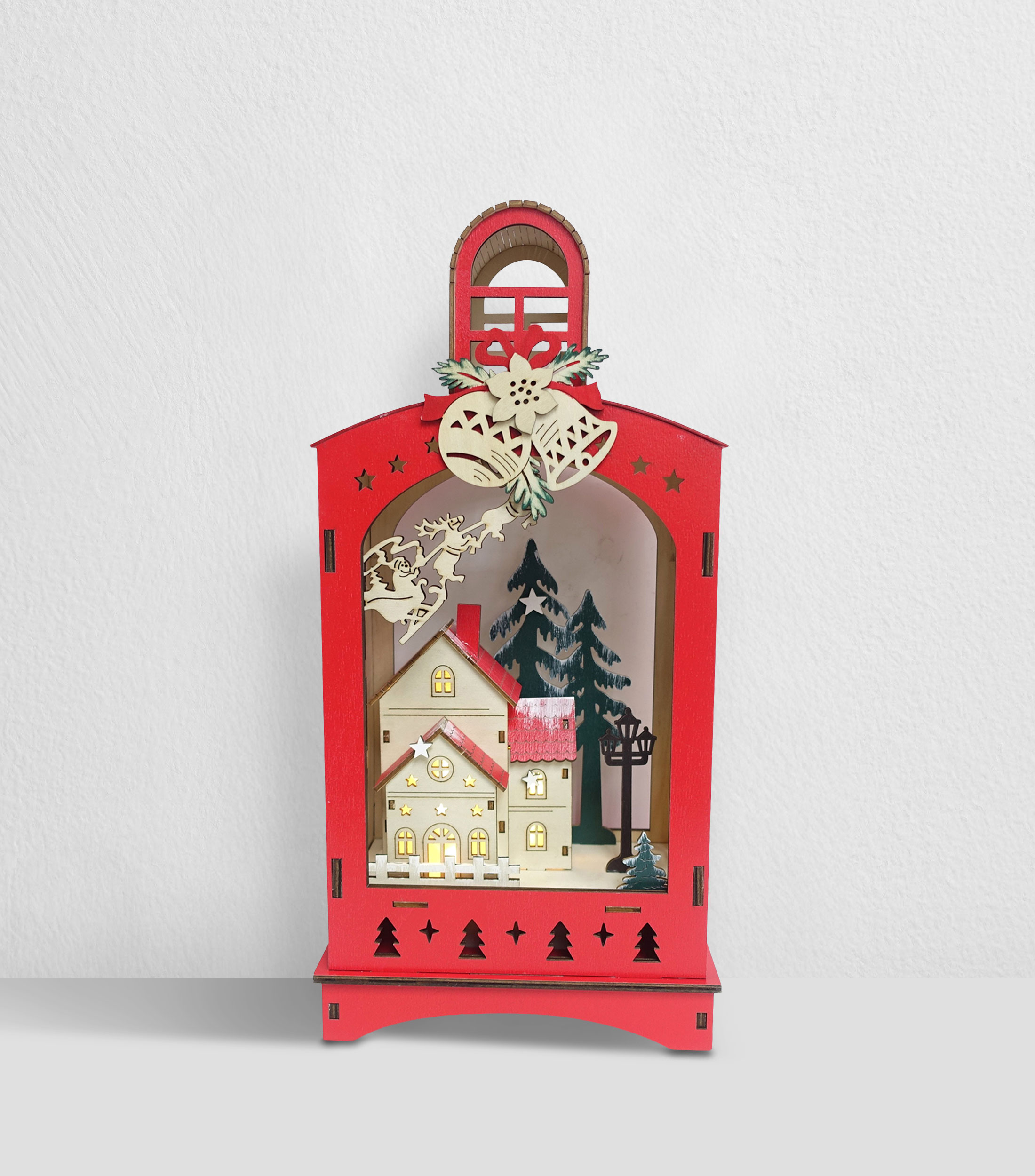 Figura decorativa Navideña Villa con luz