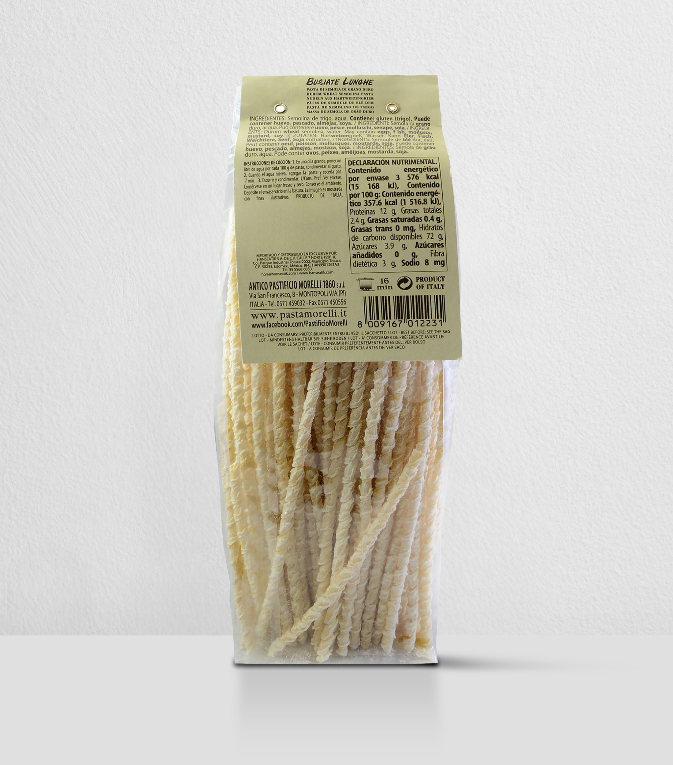 Pasta de sémola de grano duro Busiate Lunghe, 500 g