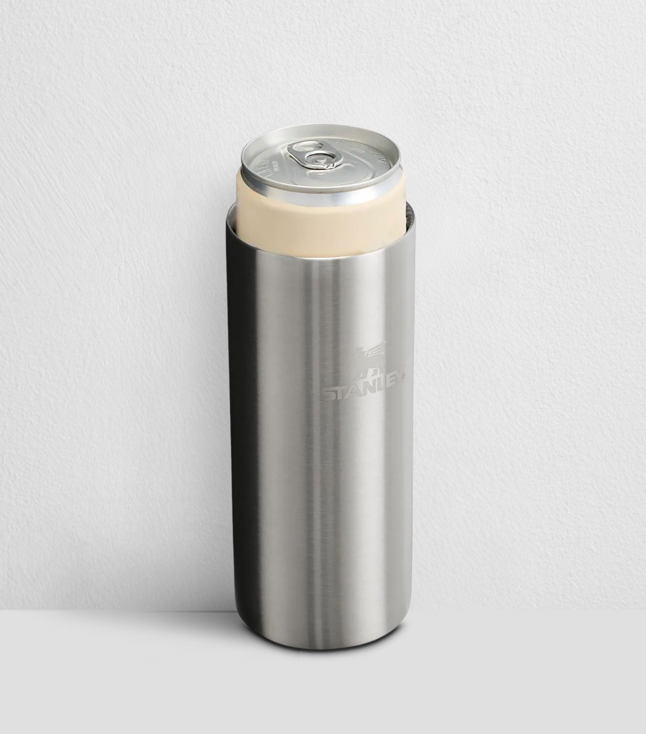 Termo Stanley Cooler Cup plateado en acero inoxidable con popote, 295 ml