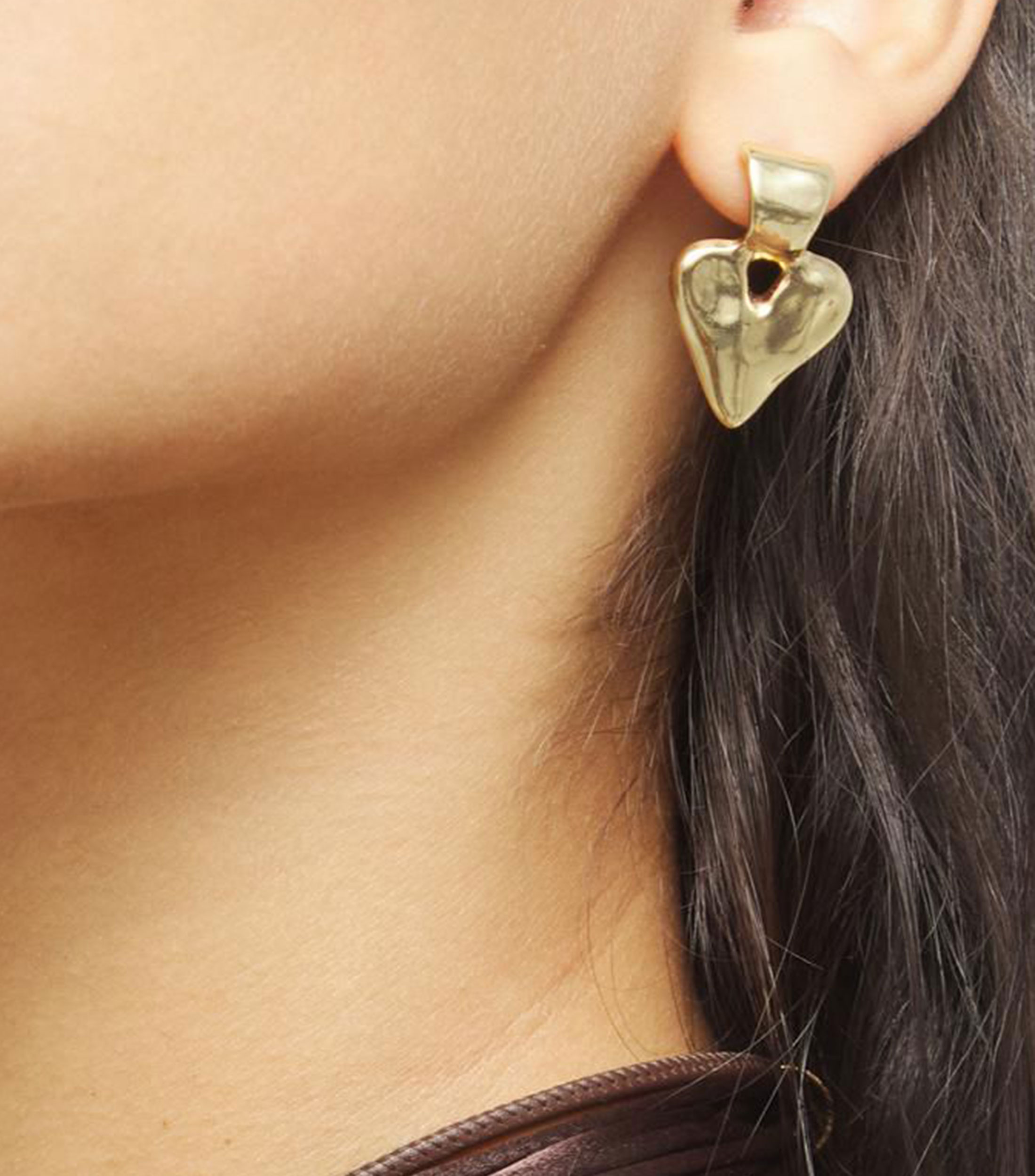 Pendientes largos corazón Mujer