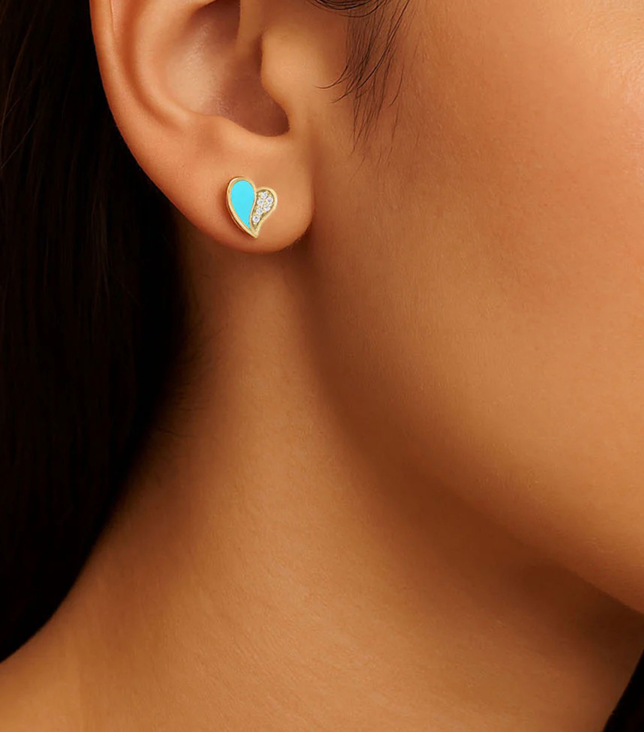 Aretes en Oro de 18 Kilates Amorino Mujer