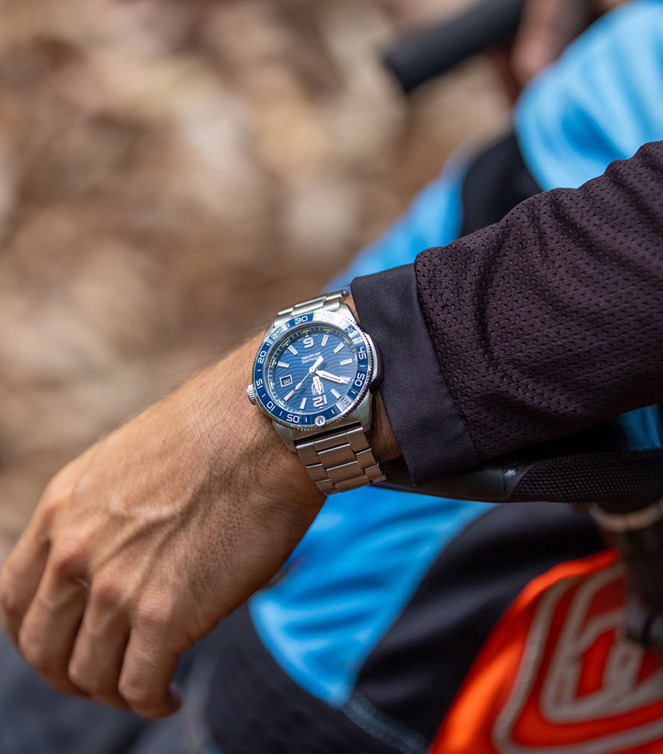 Reloj para Hombre Pacific Diver Deportivo Plateado, Azul