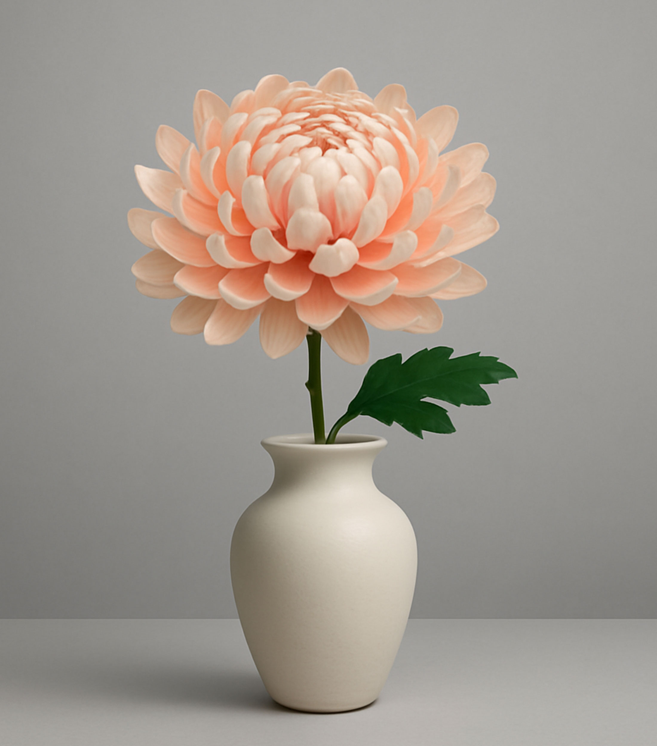 Flor Crisantemo decorativa Ivory Rosa, Artificial
