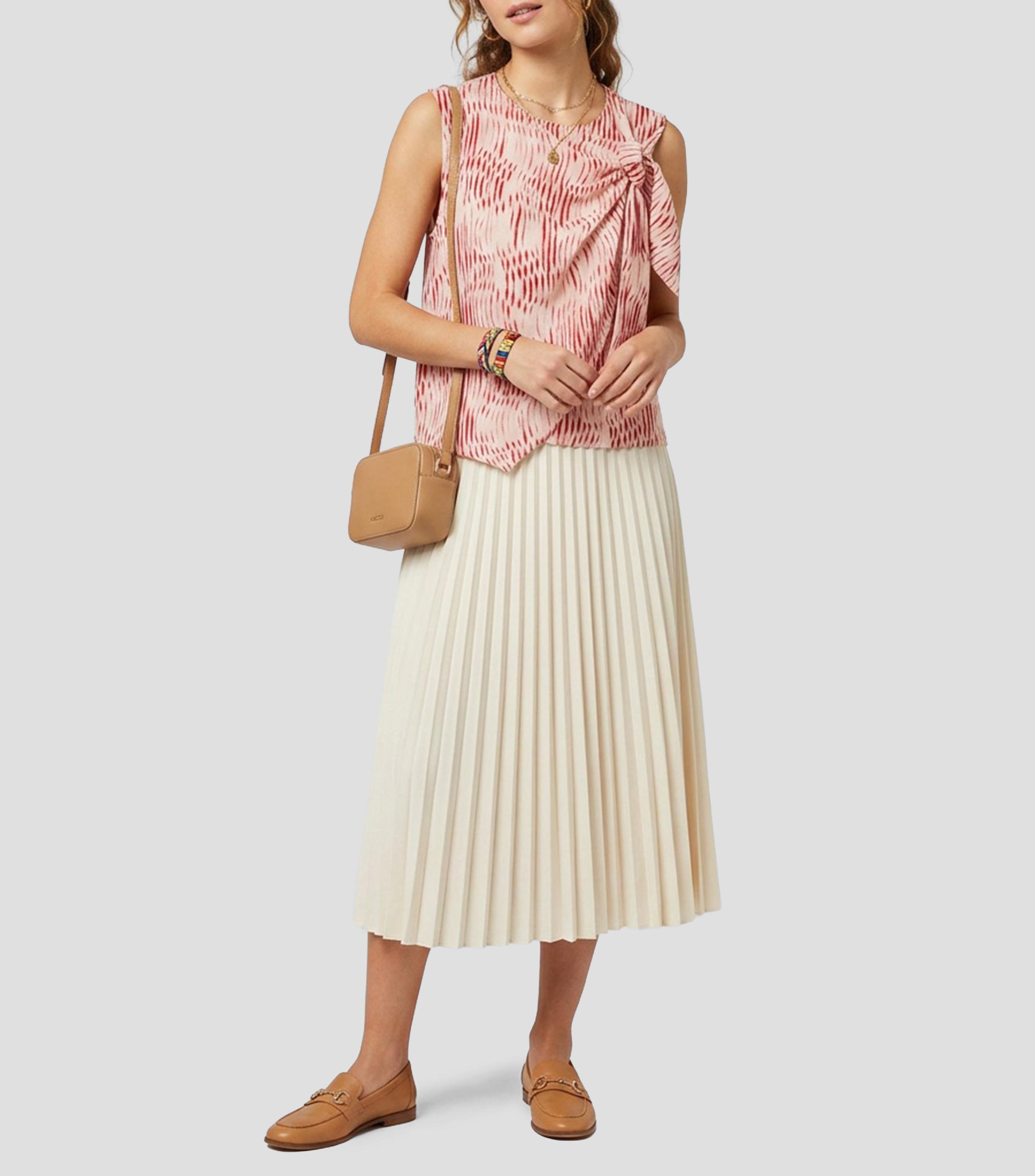 Blusa con estampado sin mangas Mujer