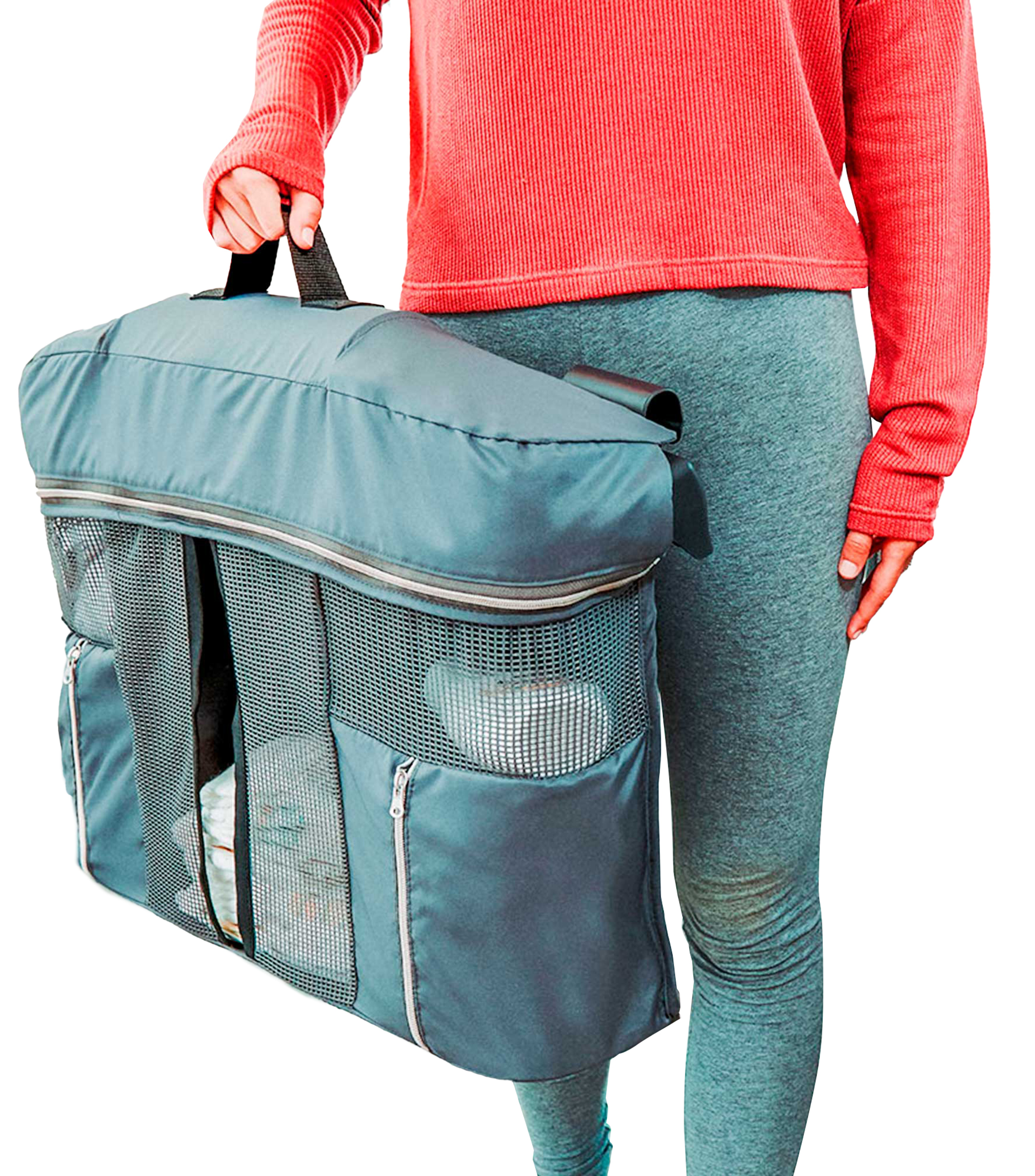 Cuna Corral Lullaby Zip Driftwood