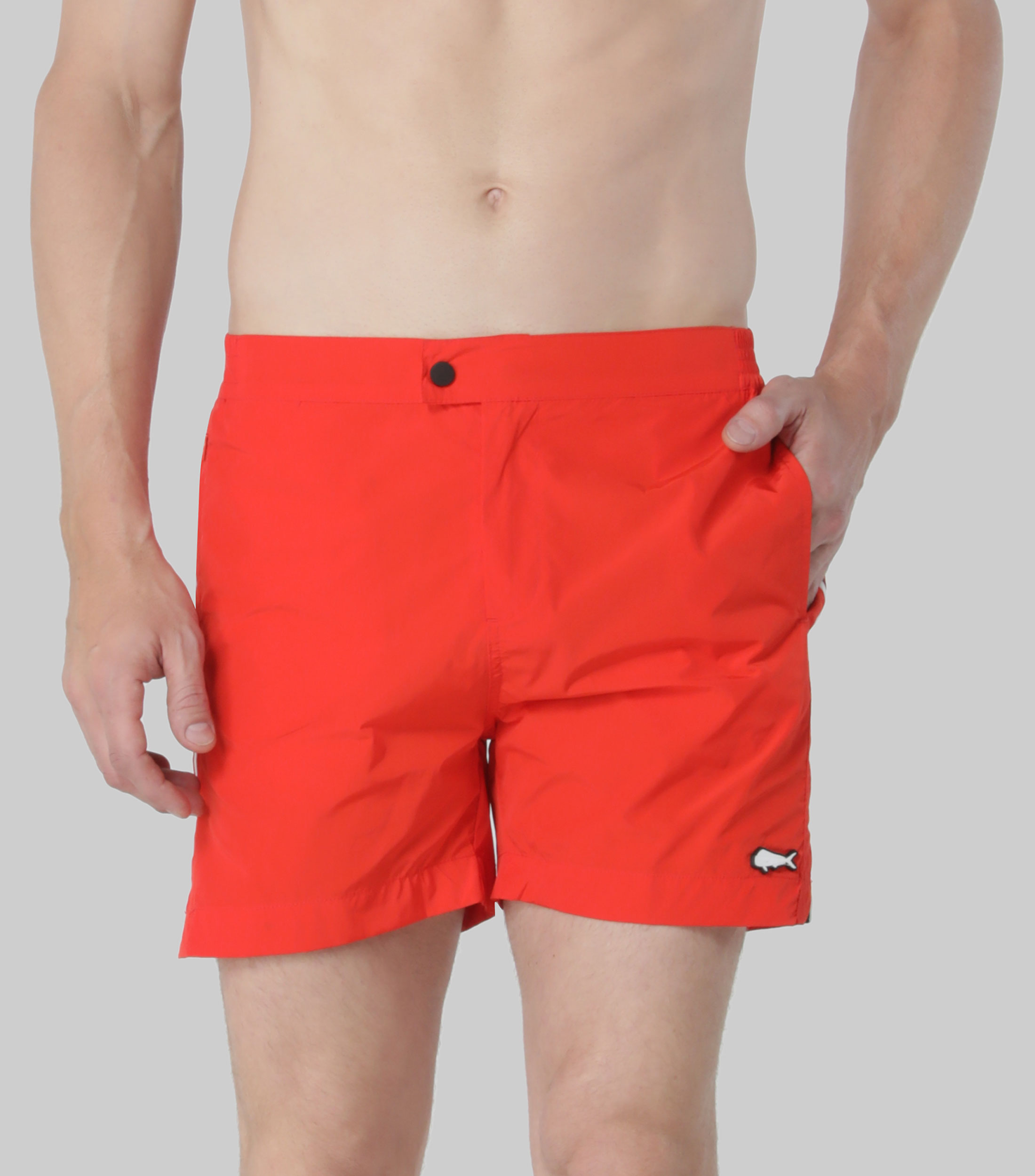 Traje de bano corto liso Hombre