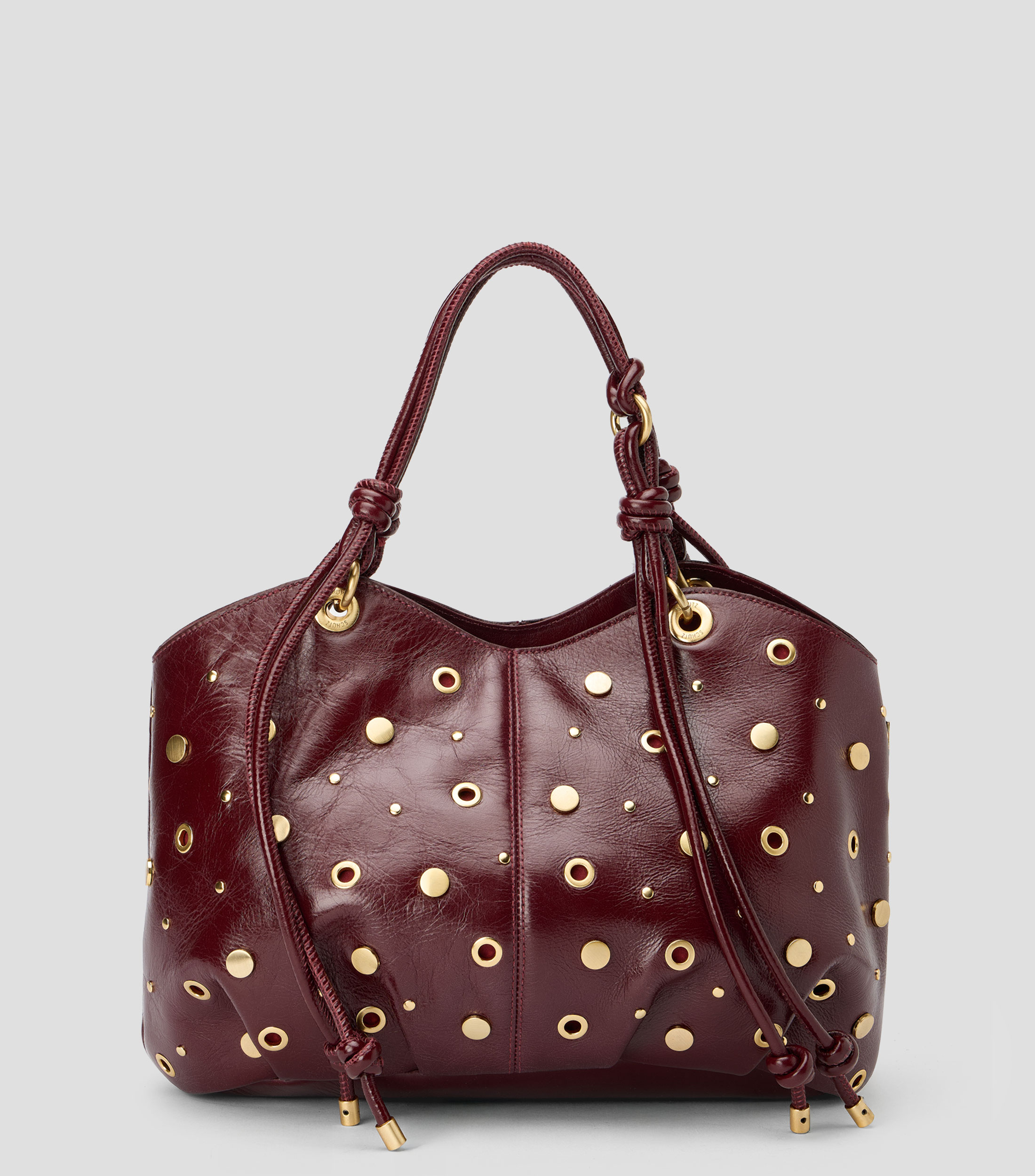Bolsa Tote en piel vacuna Berry fantasía Mujer