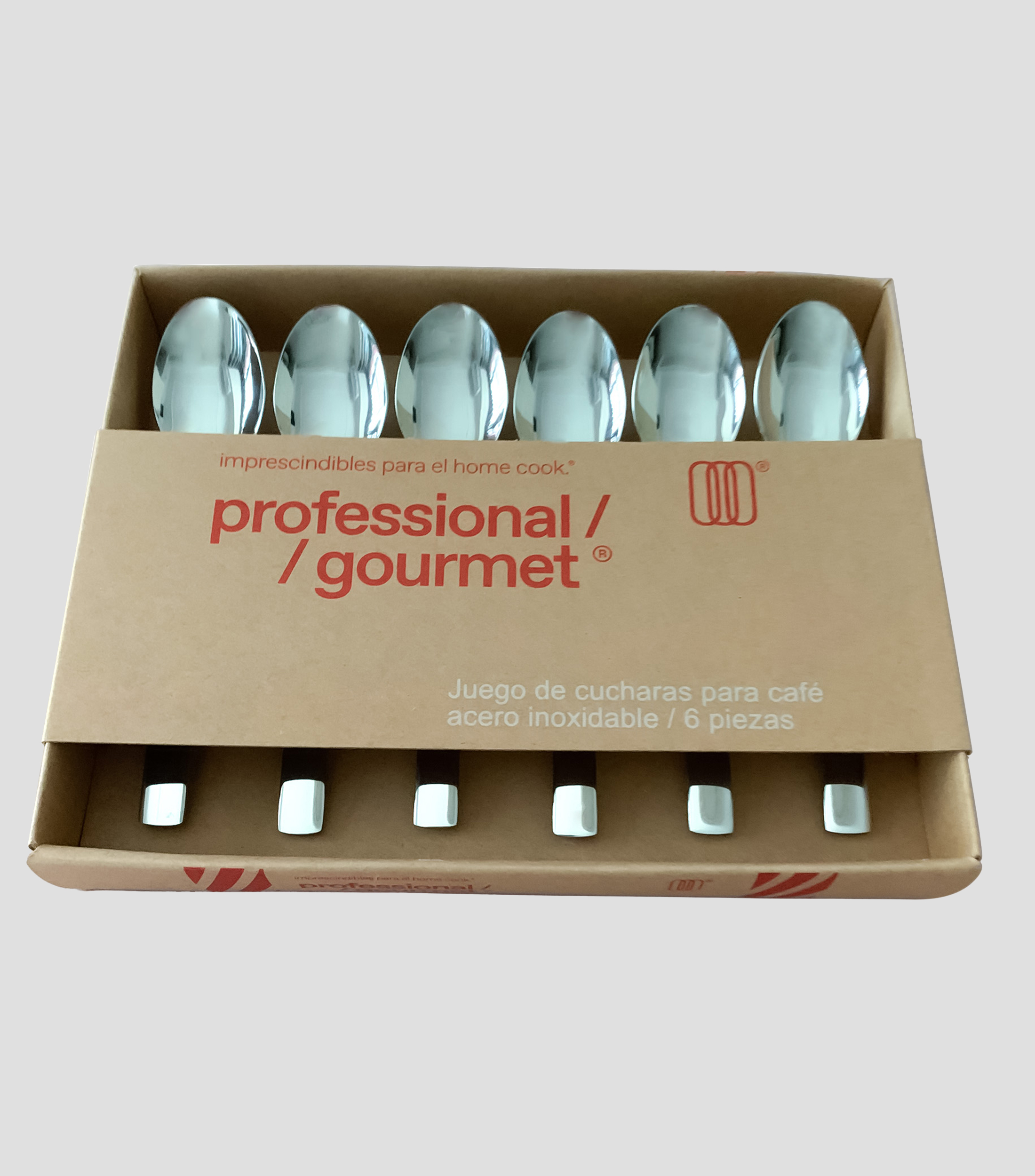 Set de cucharas para café 6 piezas en Acero Inoxidable