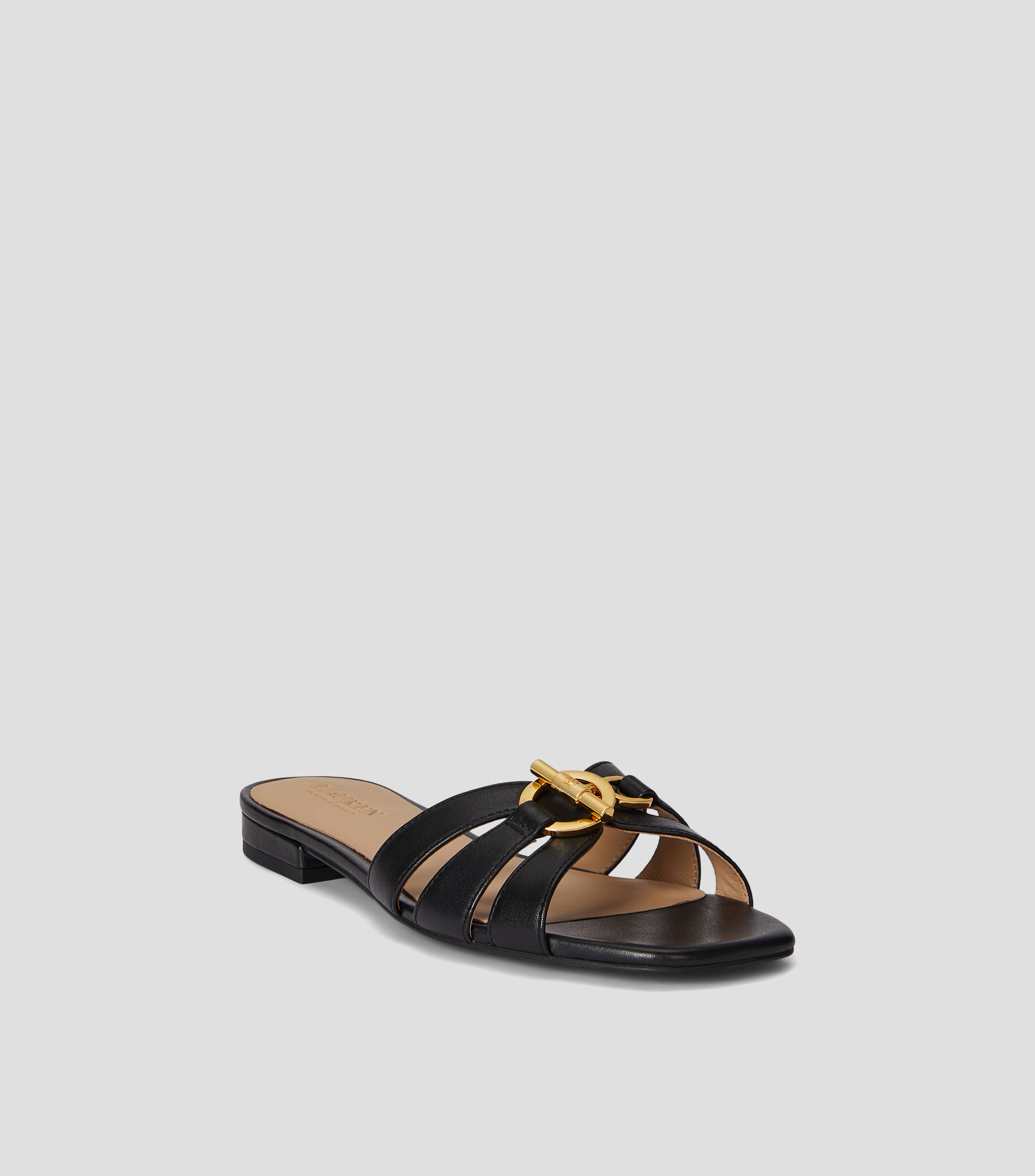 Sandalias slide en cuero nappa Blaike Mujer