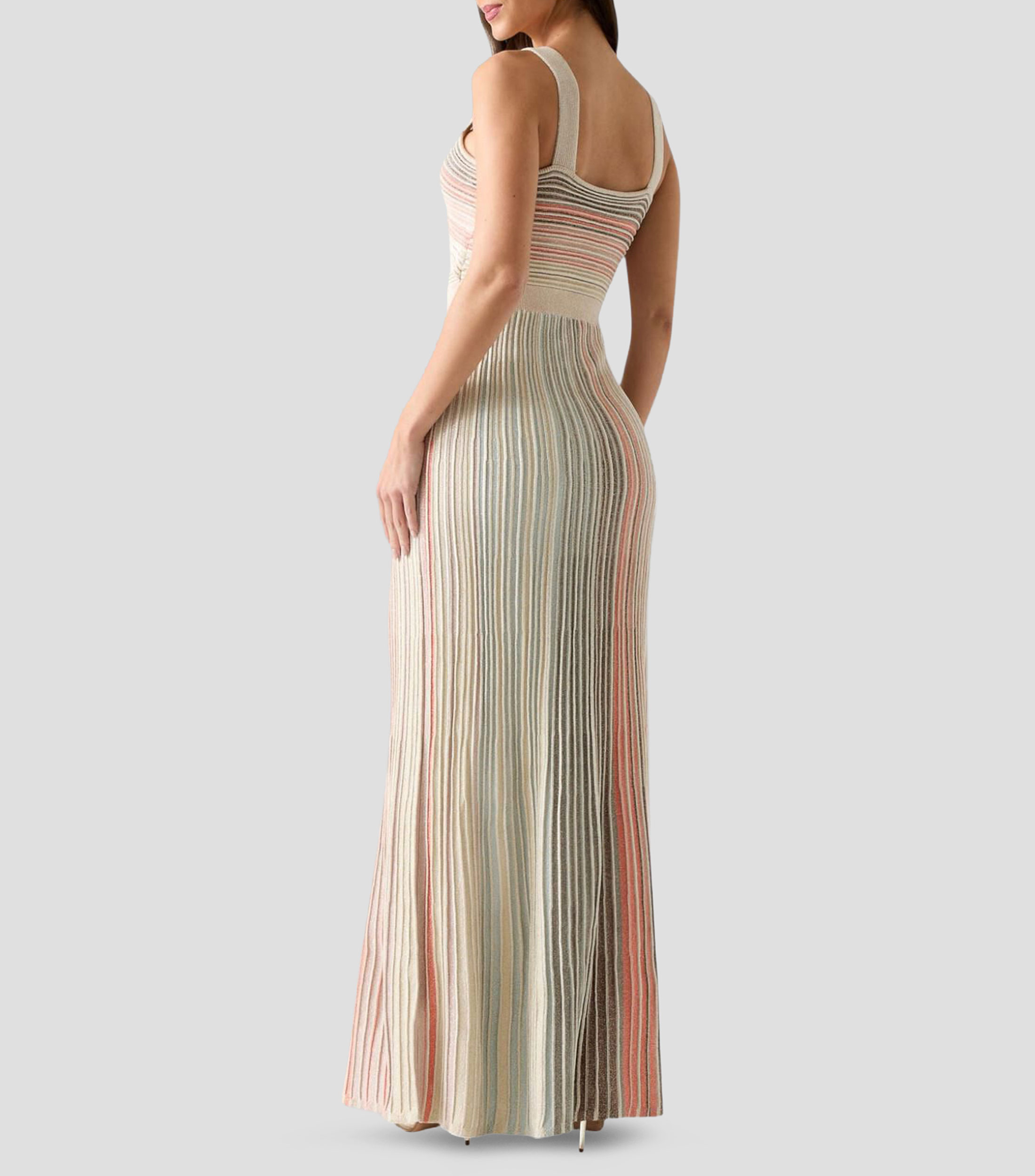 Vestido largo líneas Mujer
