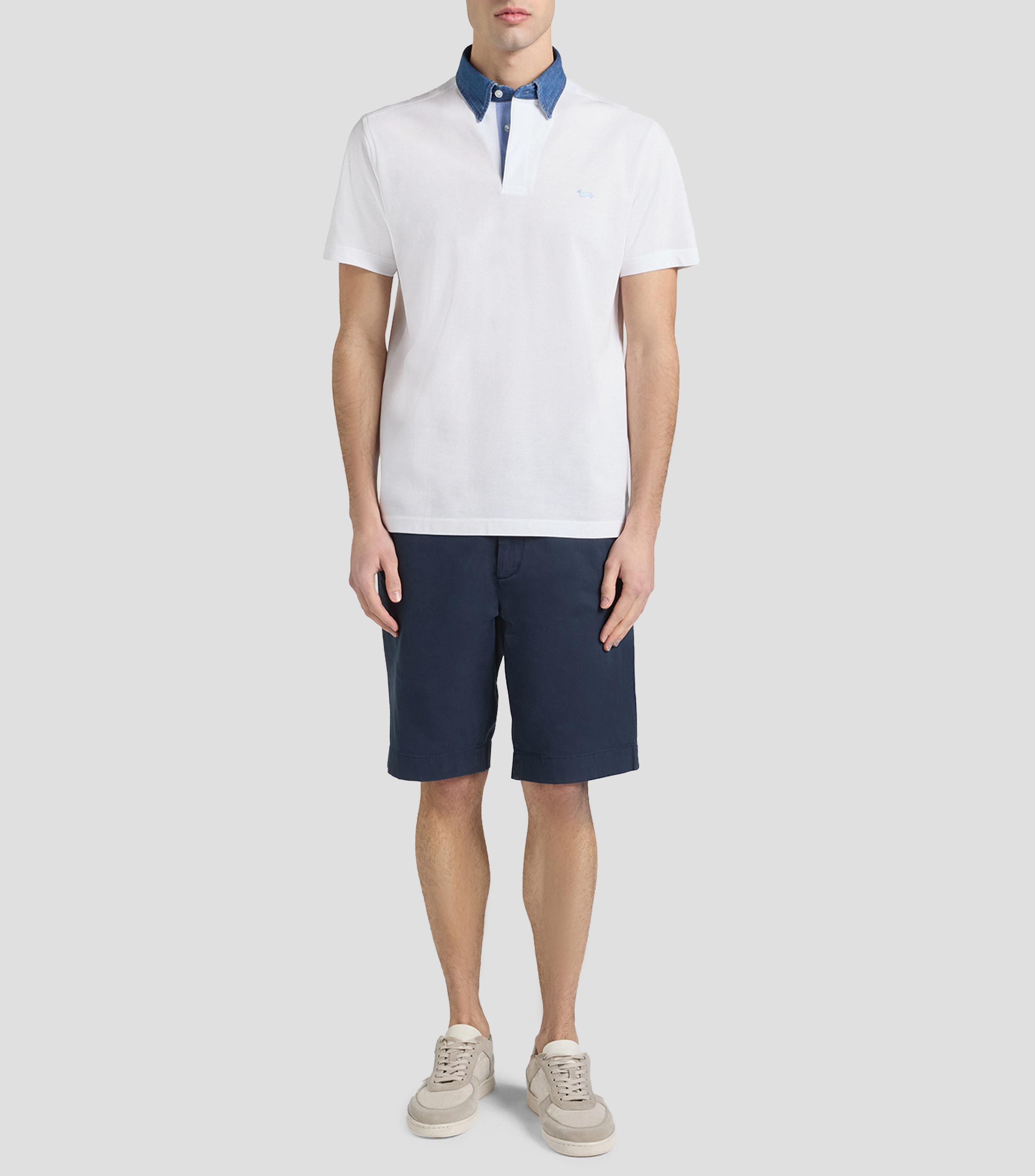Playera polo manga corta lisa Hombre