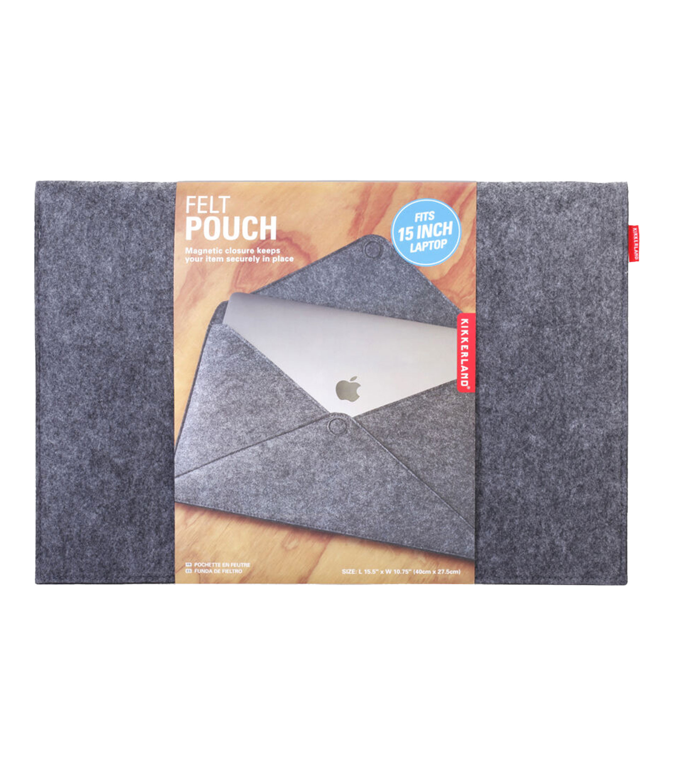 Funda para laptop 15" gris lisa