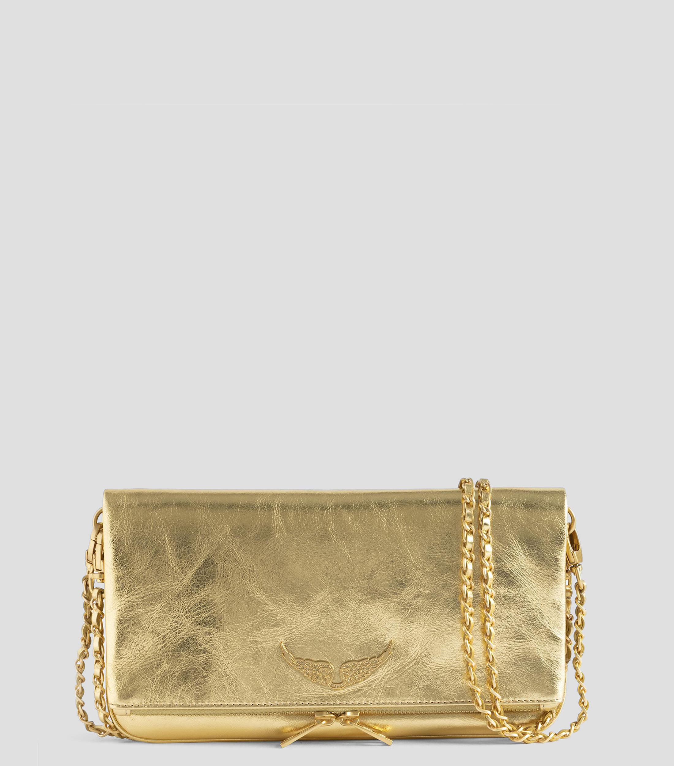 Bolsa crossbody Rock en piel liso Mujer