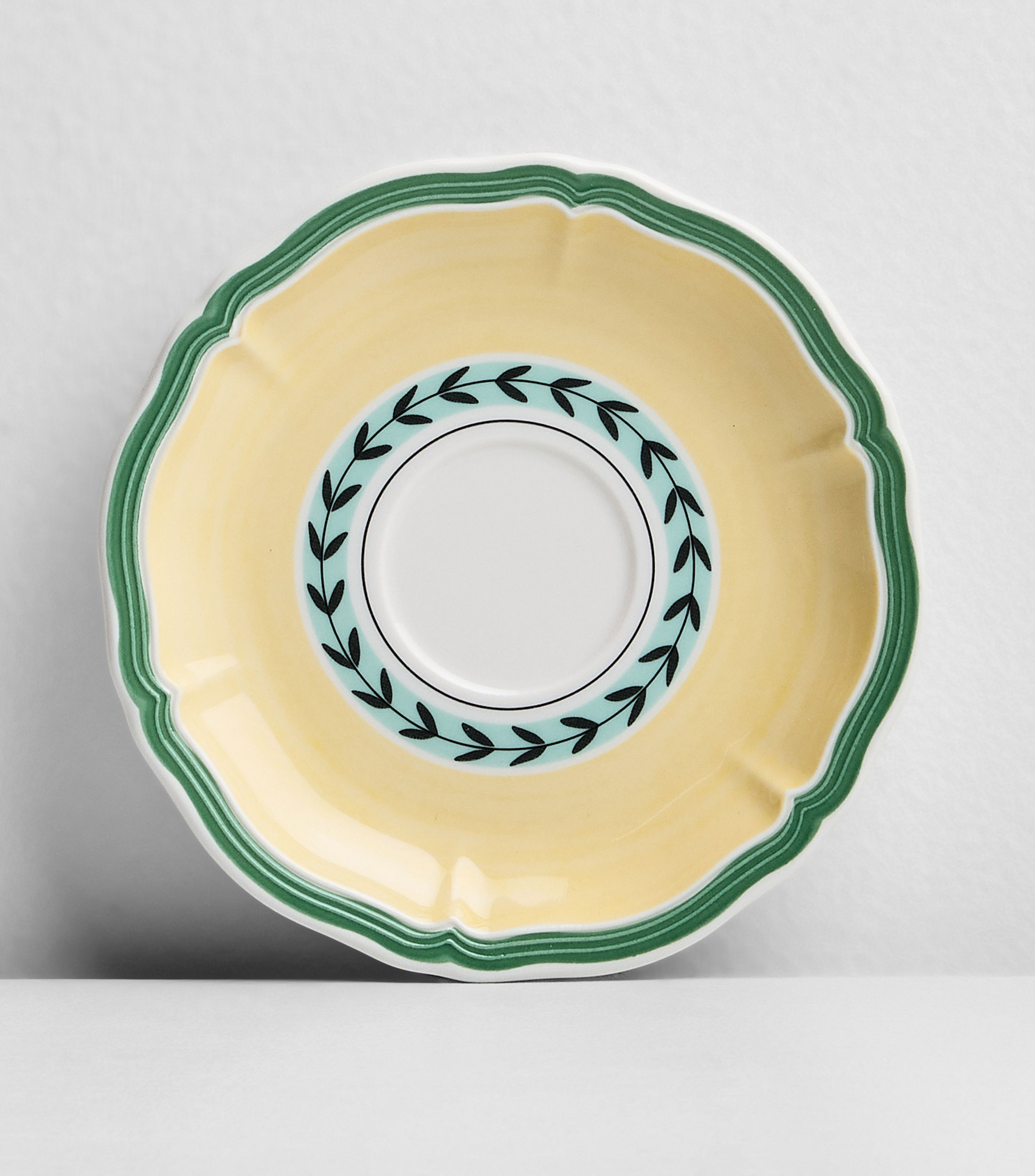 Plato para Taza de Te French Garden Fleurence con hojas