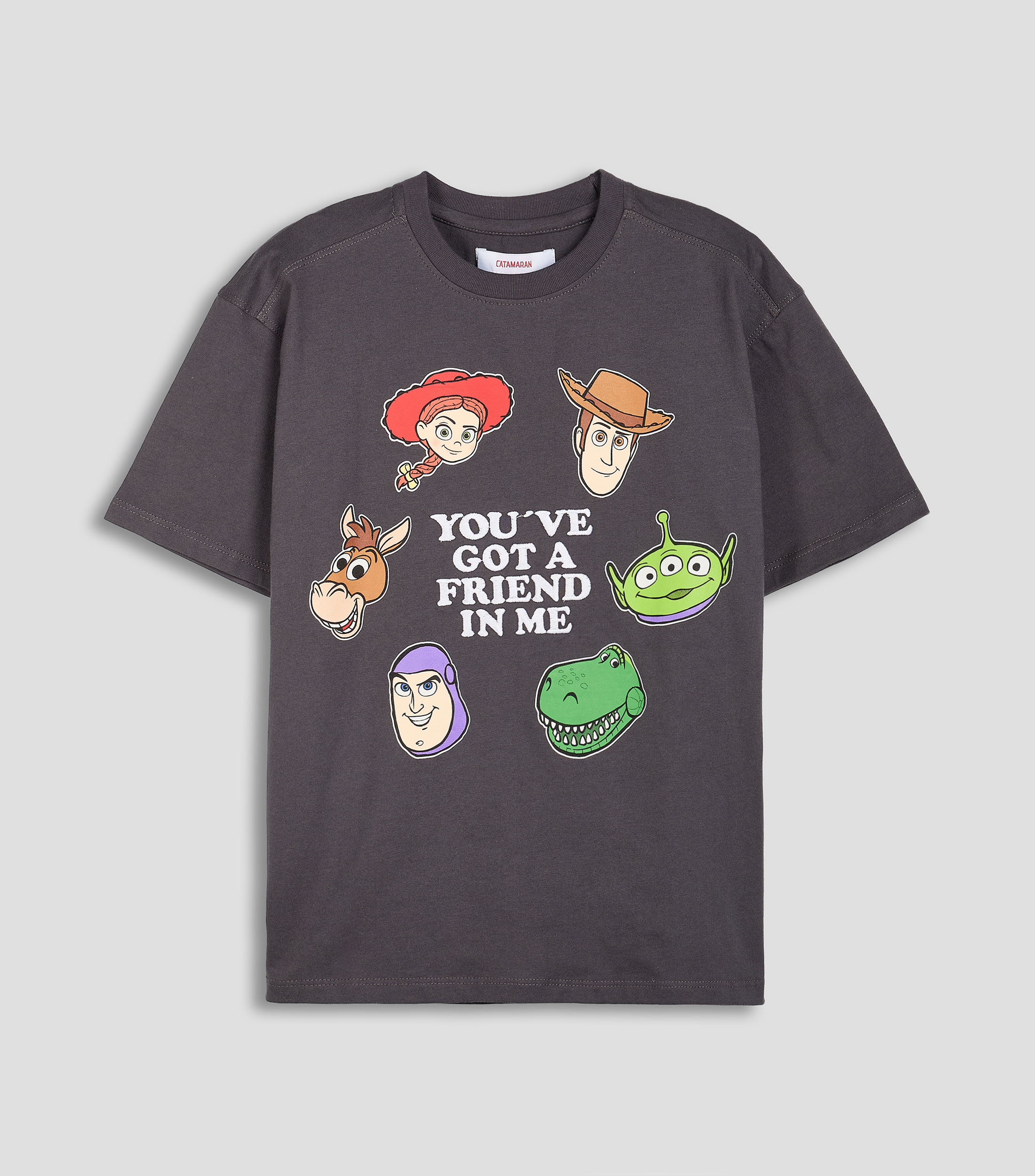 Playera cuello redondo manga corta estampada Niño