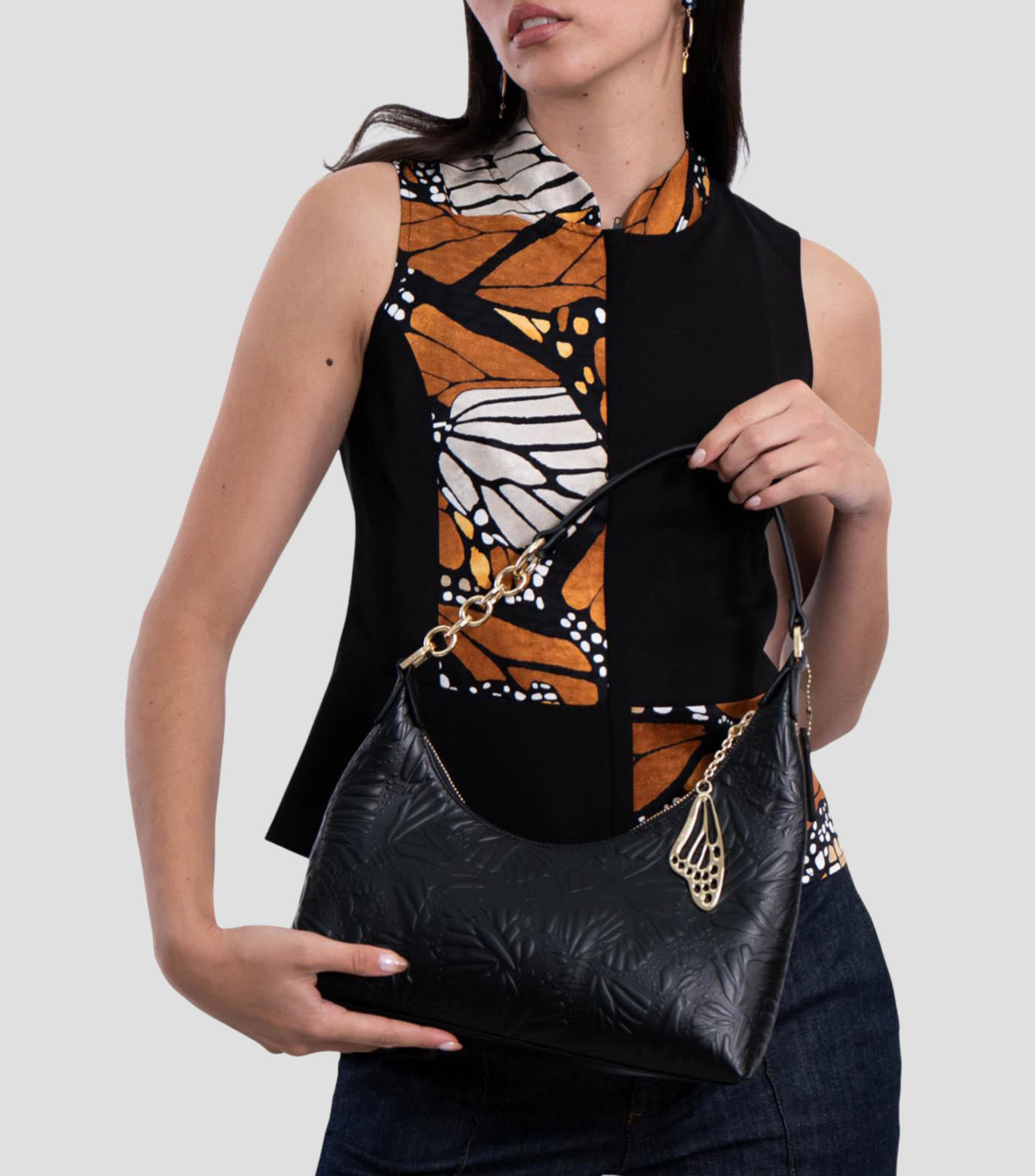 Bolsa Hobo en piel fantasía Mujer