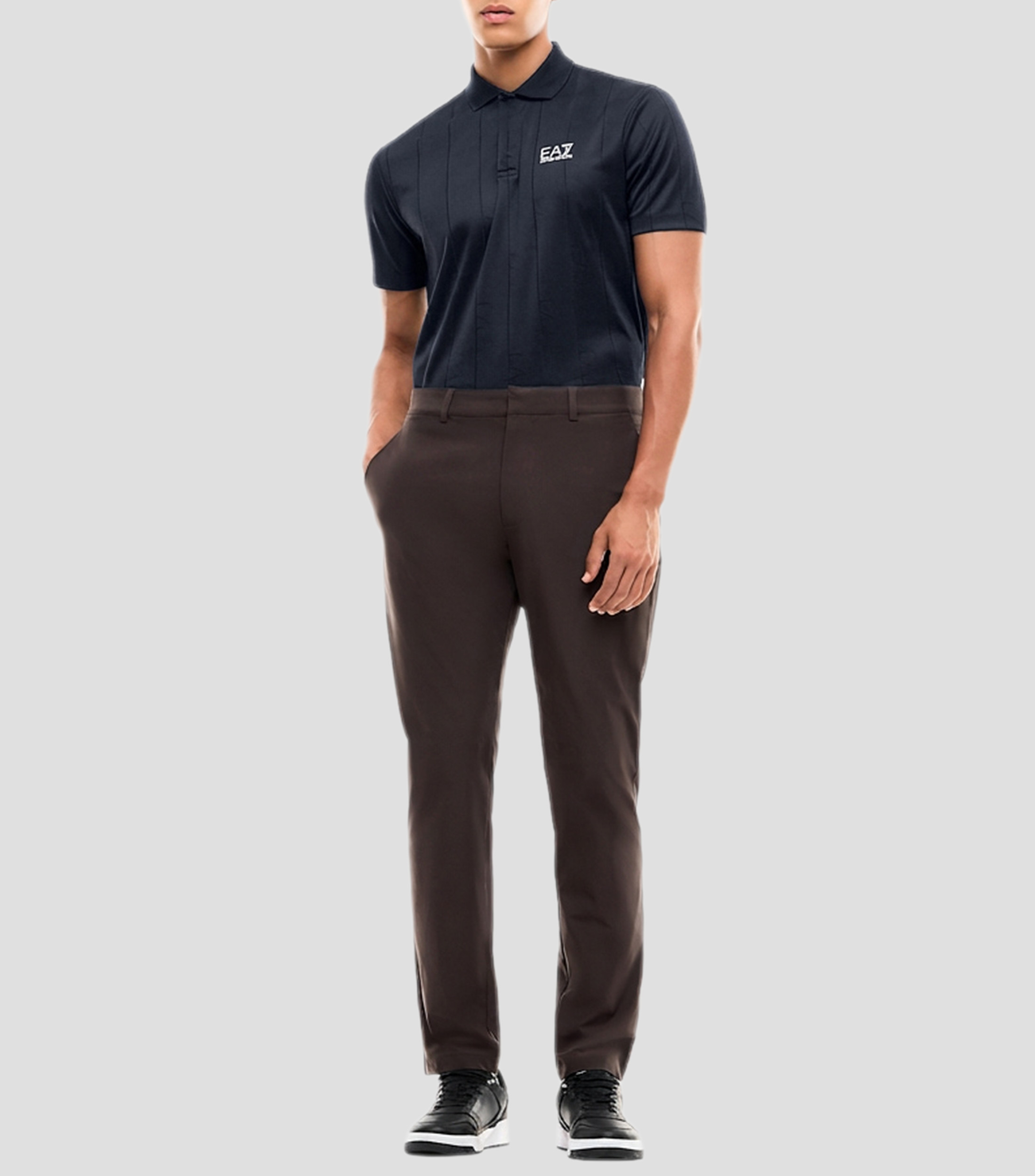 Playera Tipo Polo Manga Corta Sólido Hombre