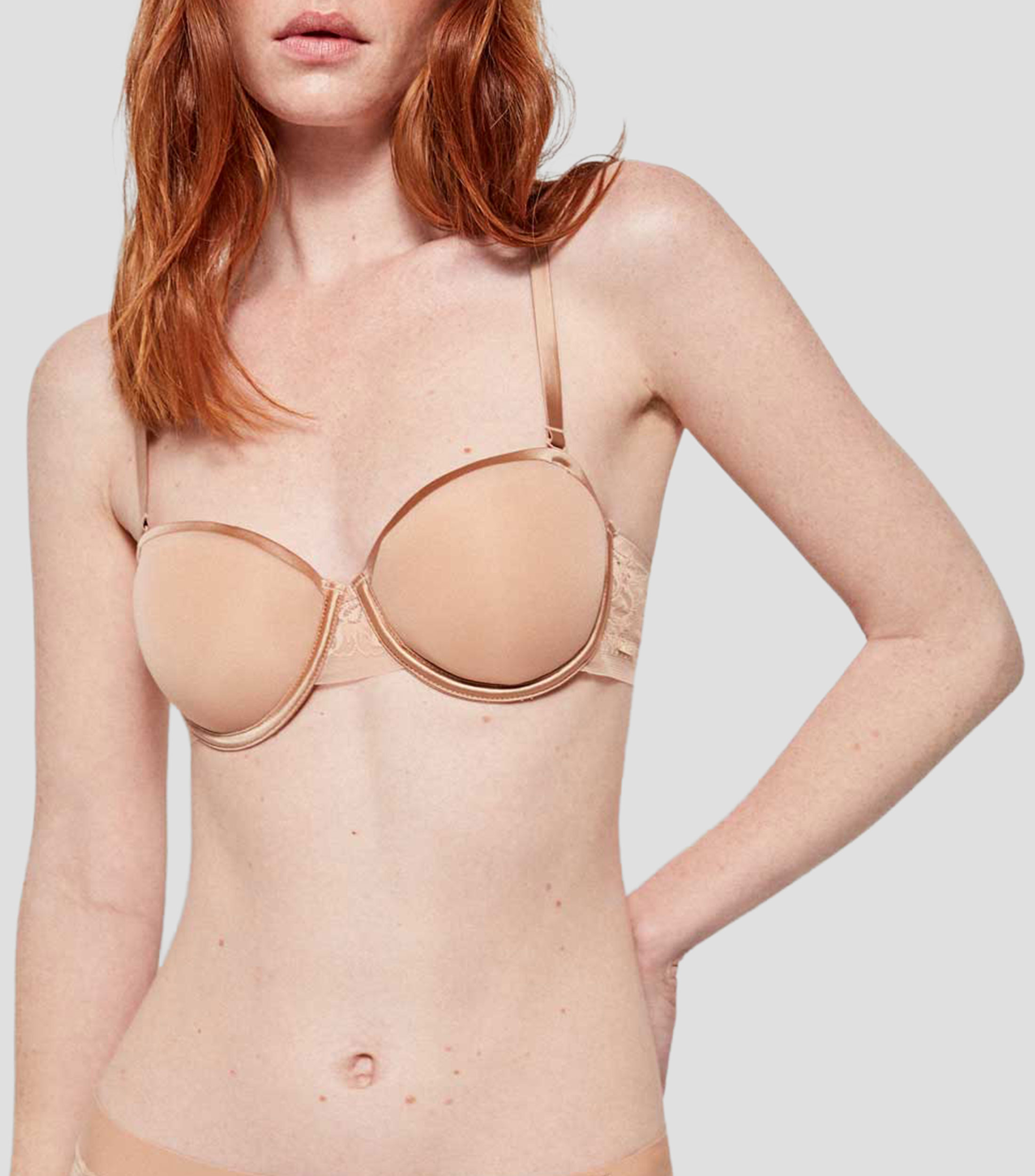 Brasier de encaje strapless ultraligero