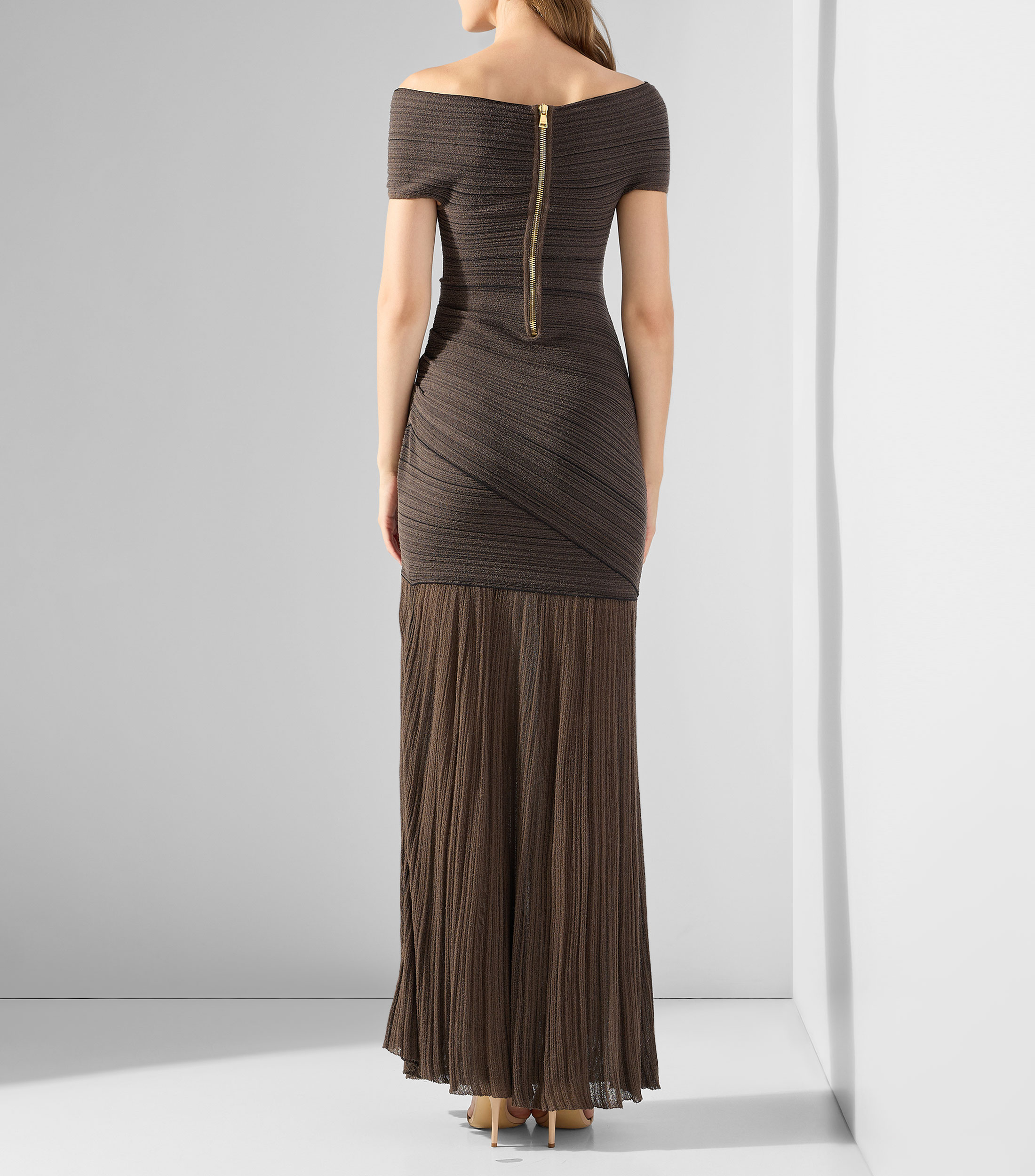 Vestido largo liso Mujer