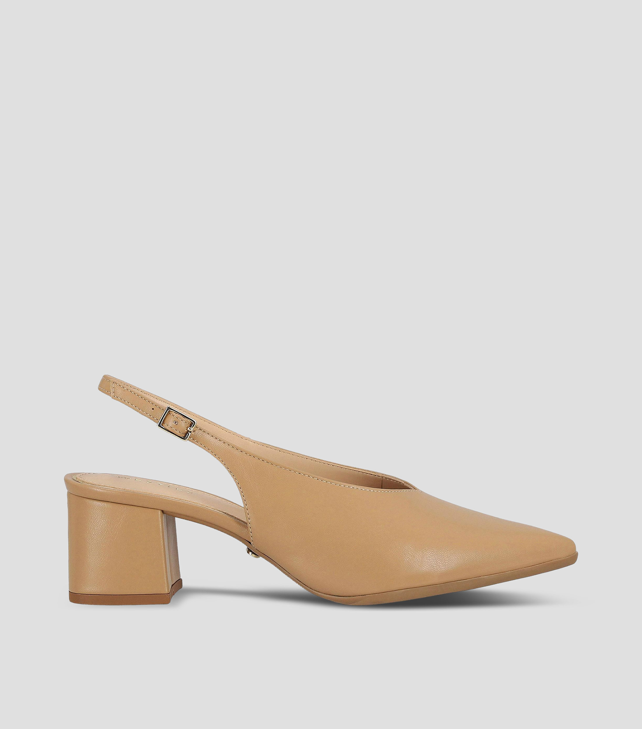 Zapatillas casuales tacón mediano ancho lisas Mujer