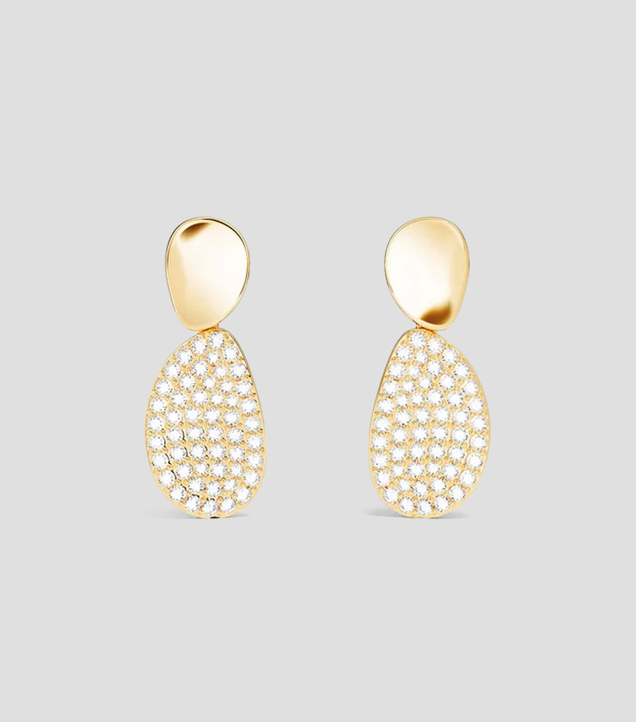 Aretes con zirconia cúbica blanca Mujer