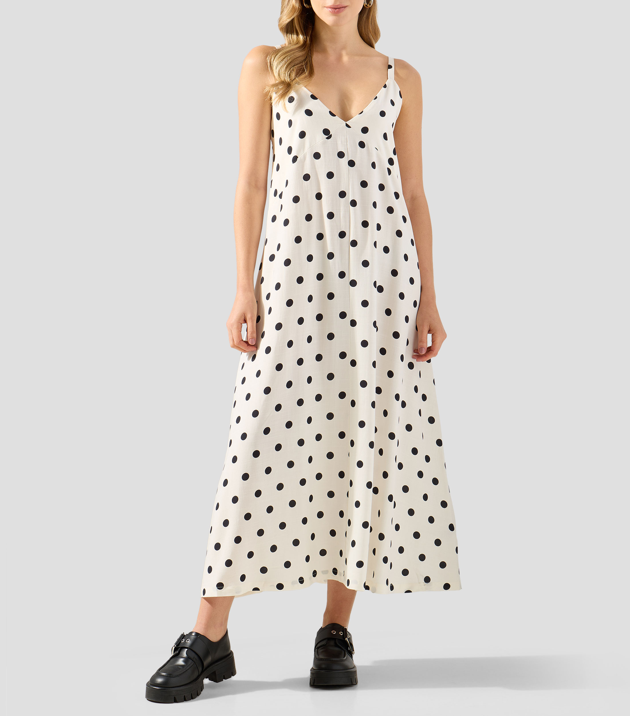Vestido de playa midi polkadots Mujer