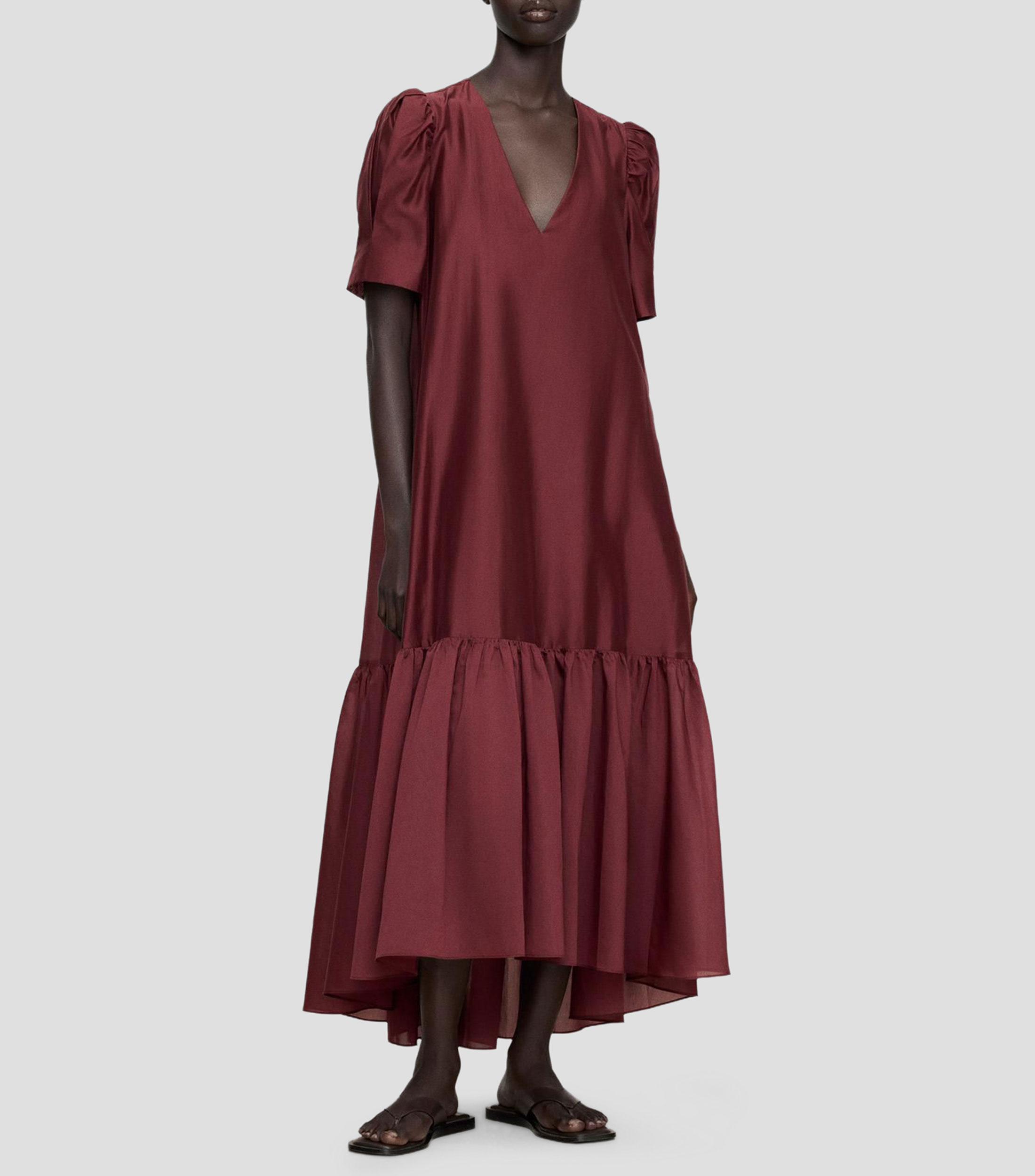 Vestido casual largo liso Mujer