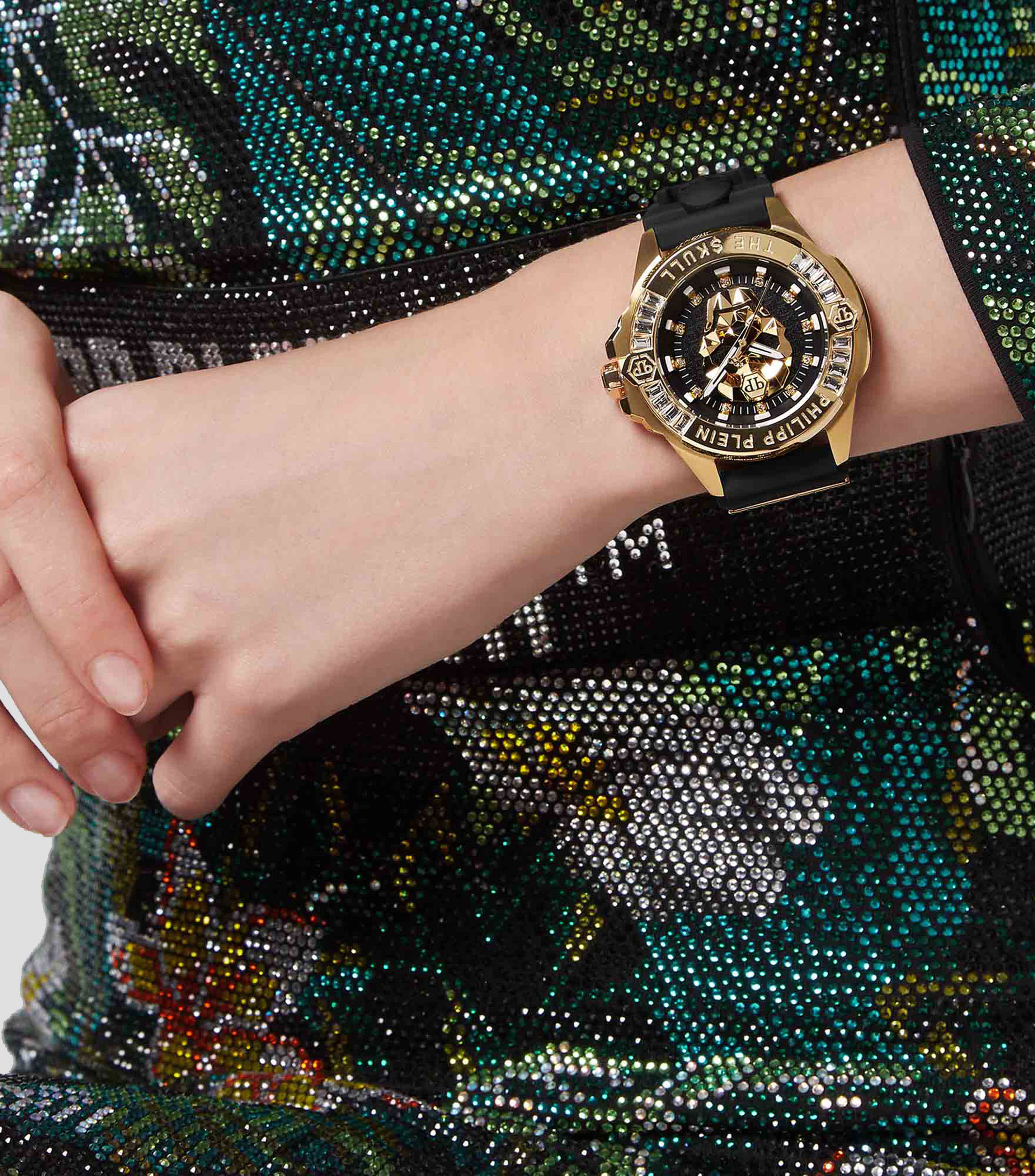 Reloj Unisex The Skull 41 mm Casual, Dorado