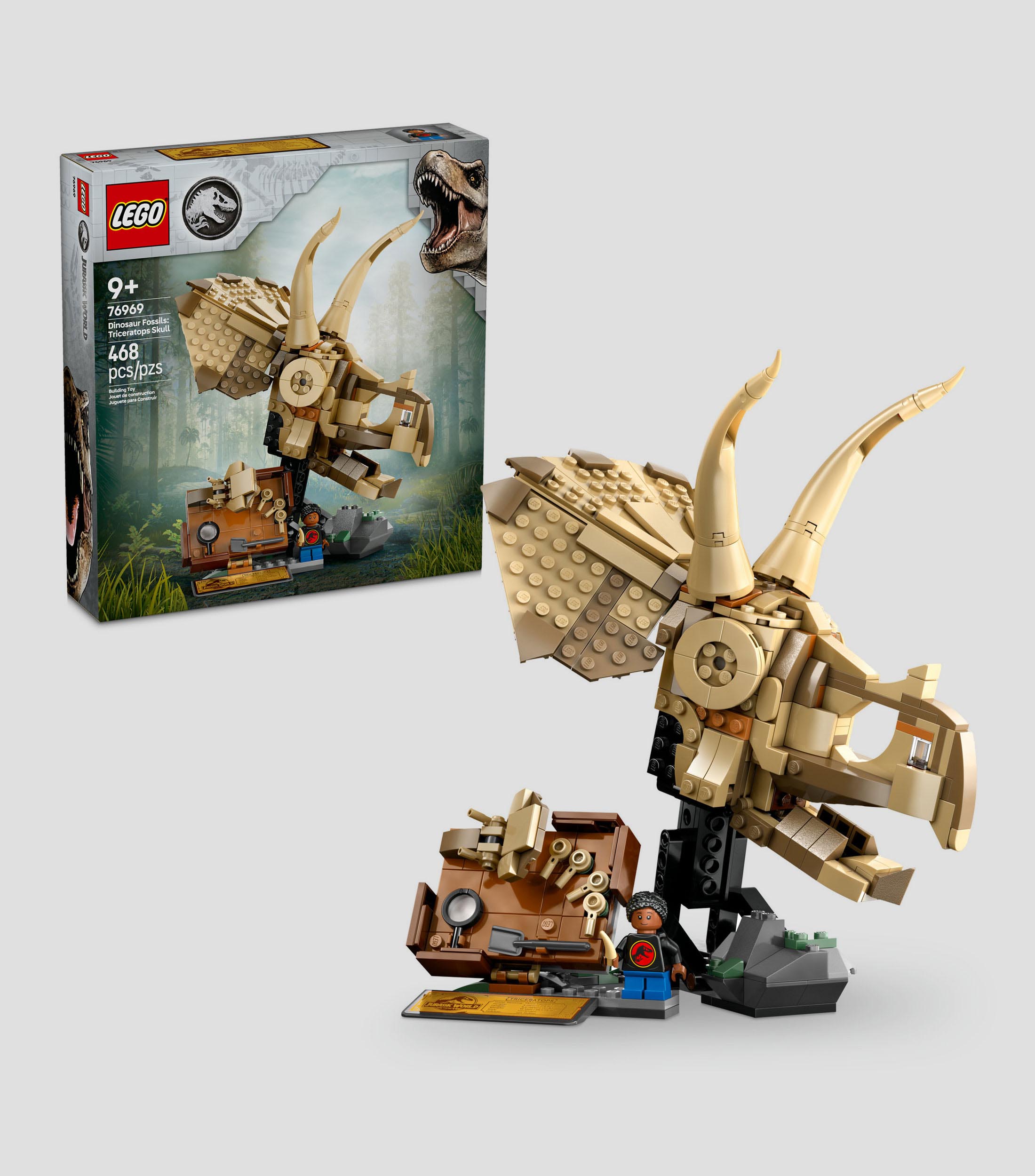 Lego Jurassic World Fósiles de Dinosaurio Cráneo de Triceratops 76969