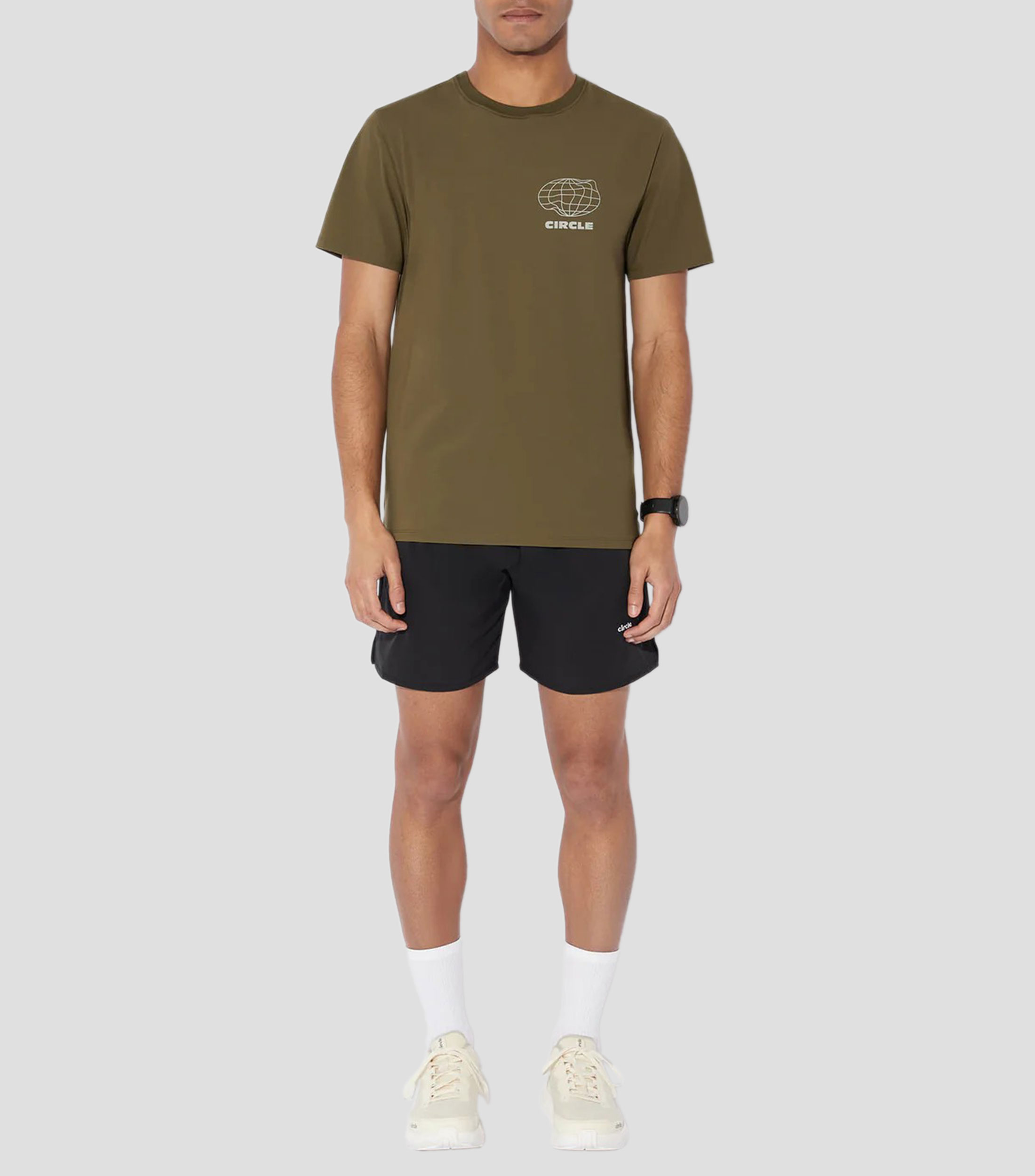 Playera para correr Agility Run de cuello redondo con manga corta lisa Hombre