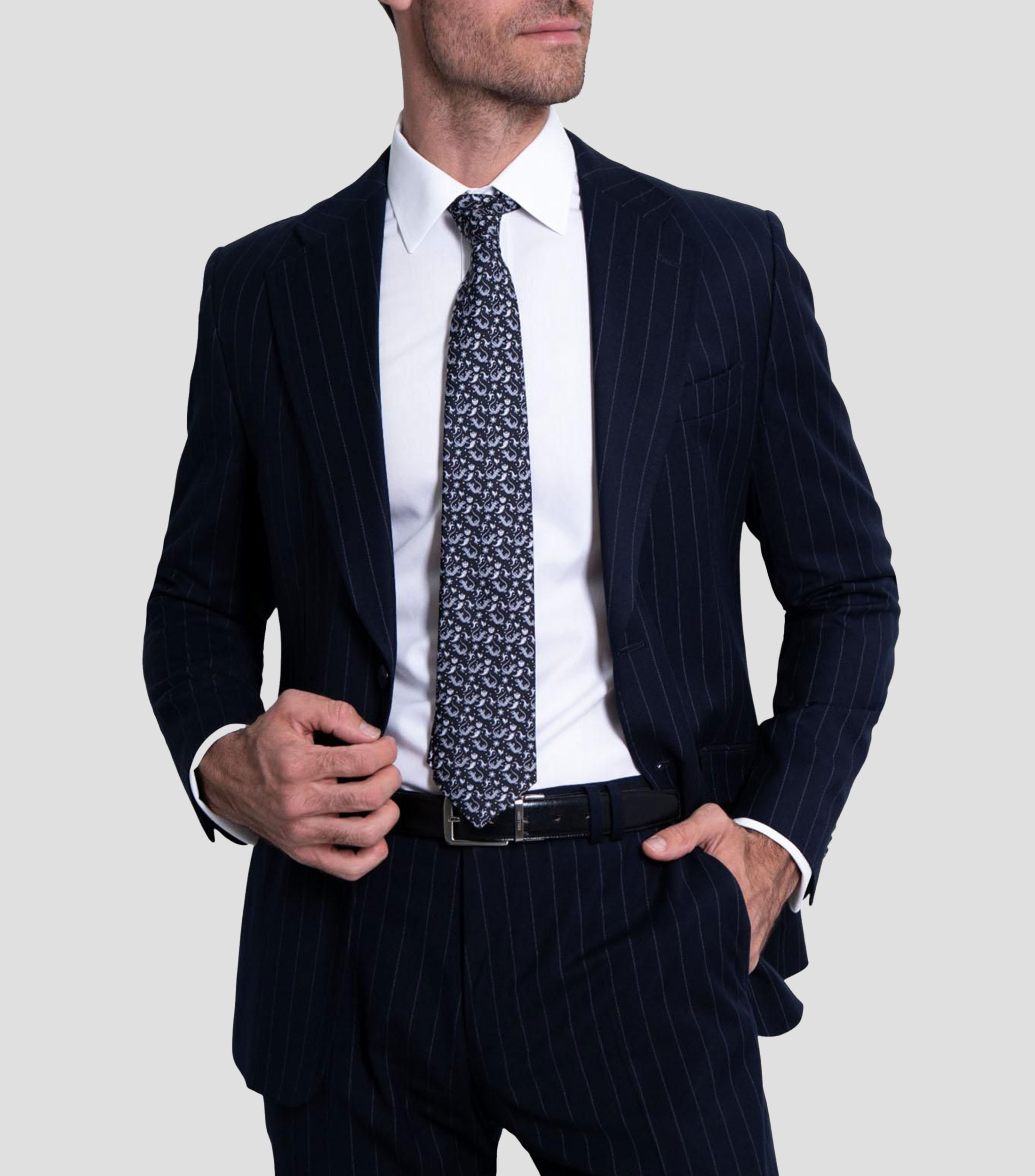 Corbata ancha de seda negro estampado Iguana mexicana
