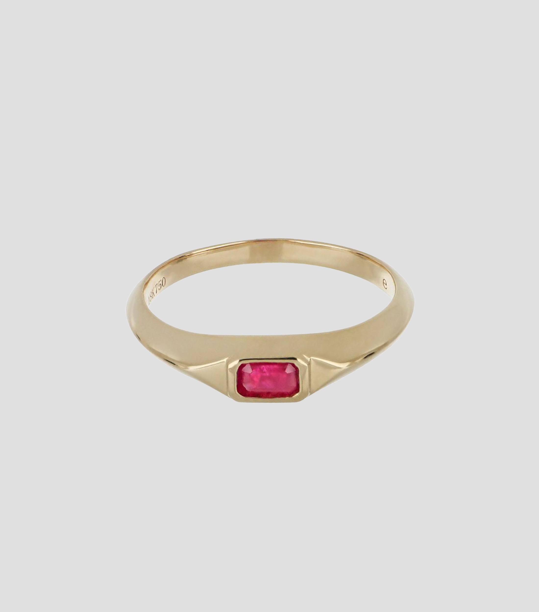 Anillo Solitario en oro amarillo 18 kilates Mujer