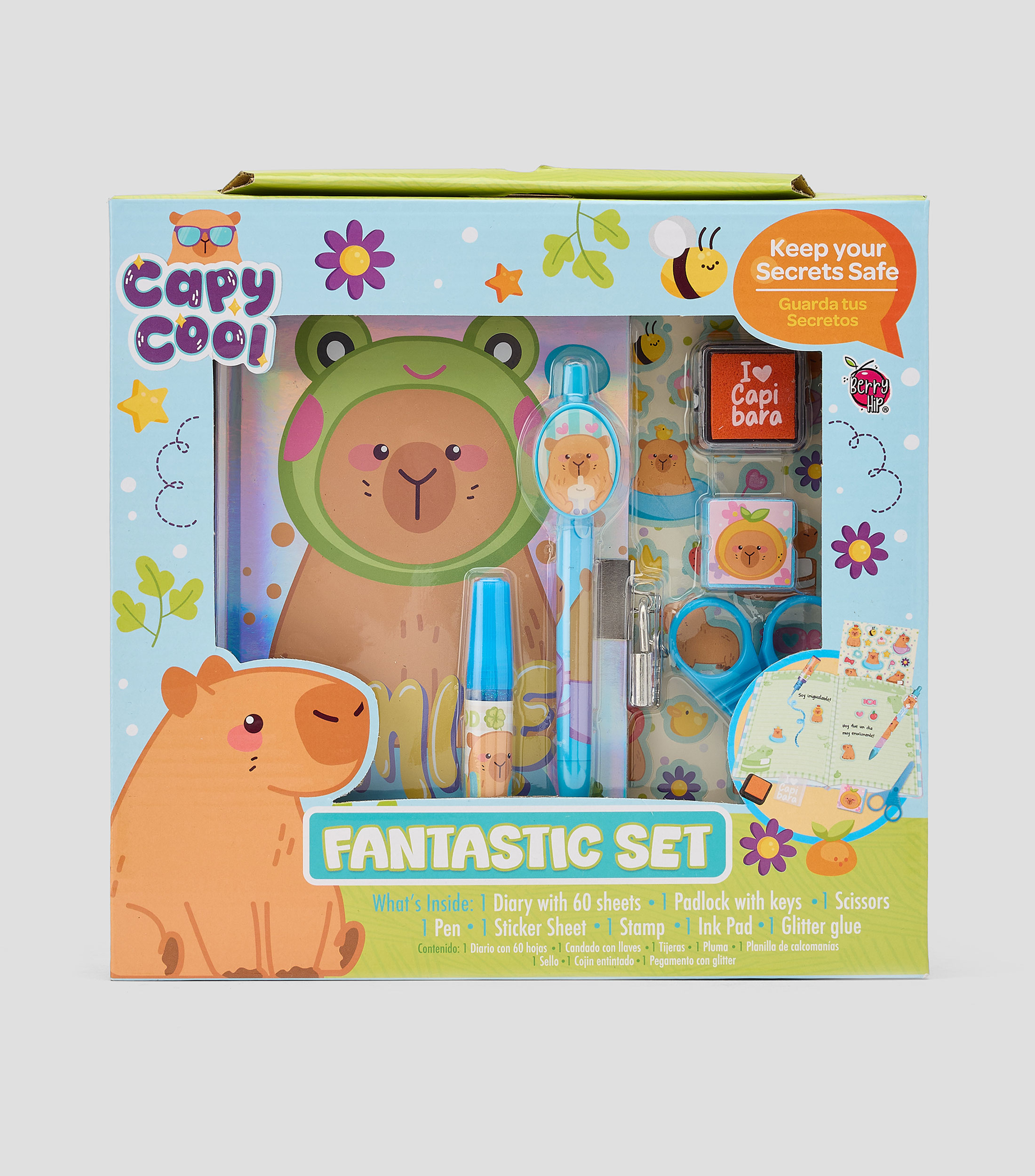 Diario con accesorios Capy Cool