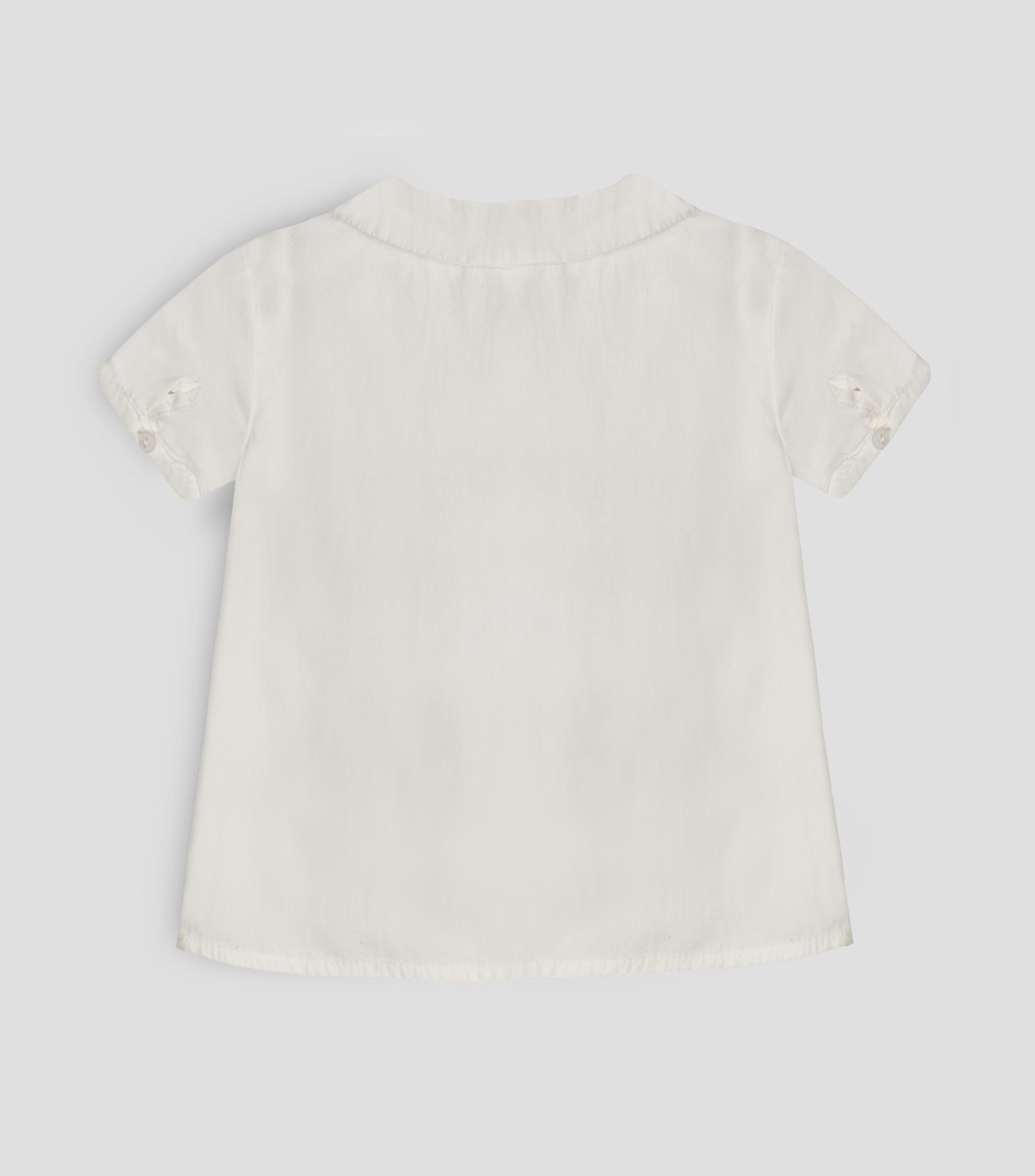 Camisa lisa manga corta Bebé
