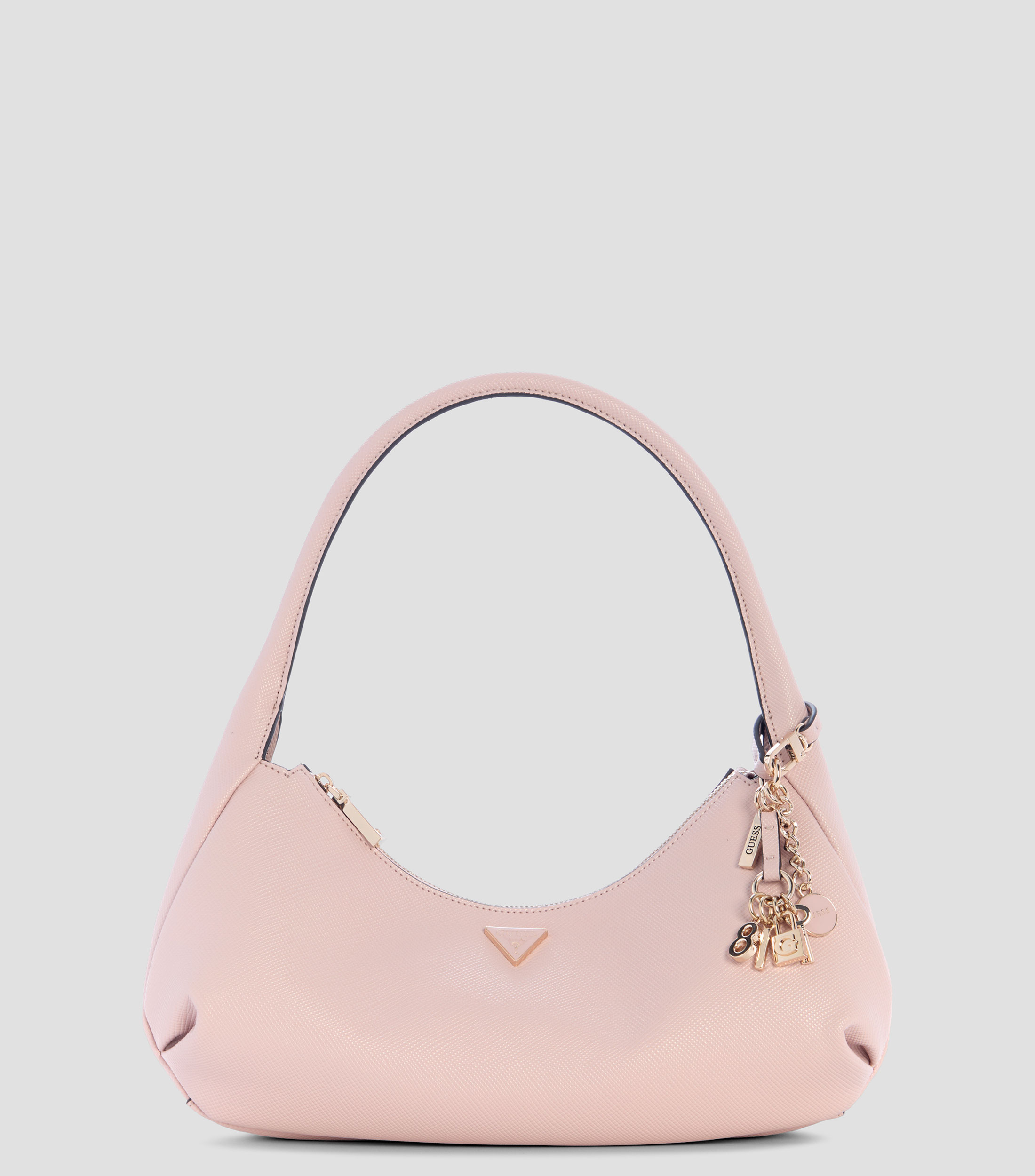 Bolsa hobo lisa con detalle texturizado Mujer