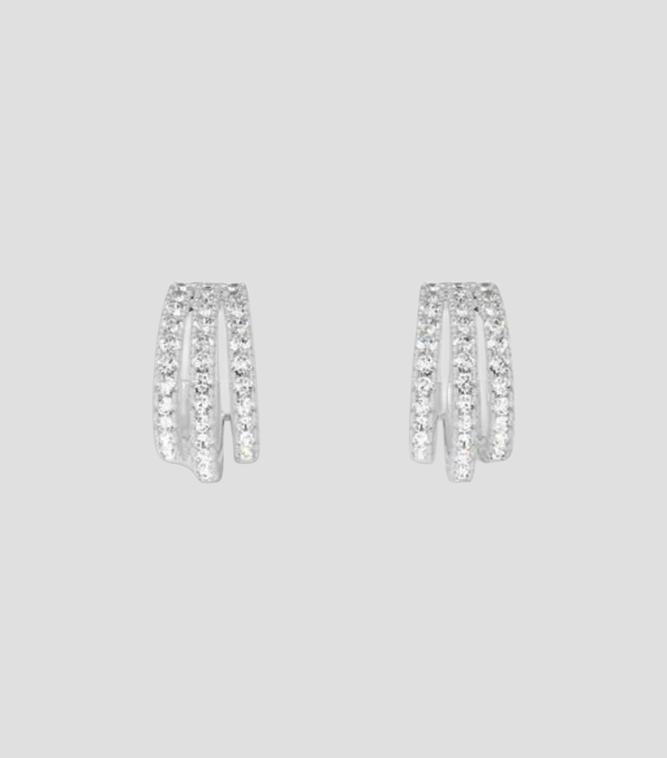 Aretes con piedra brillante Mujer